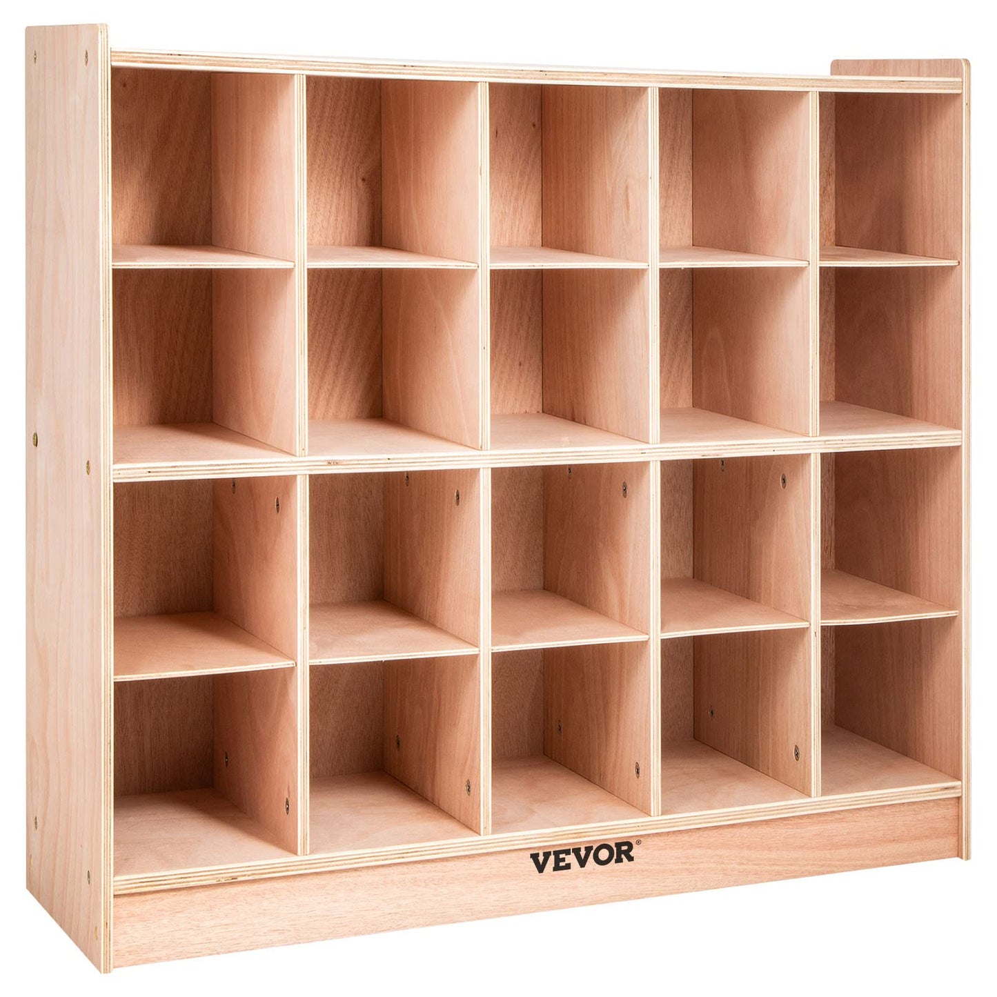Happybuy 20-Section School Storage Locker, Wooden Storage Cabinet with 4 Casters, Classroom Cubbies for Storage, 15mm Thick Plywood Locker for Home, Office, School, Gym, Kindergarten