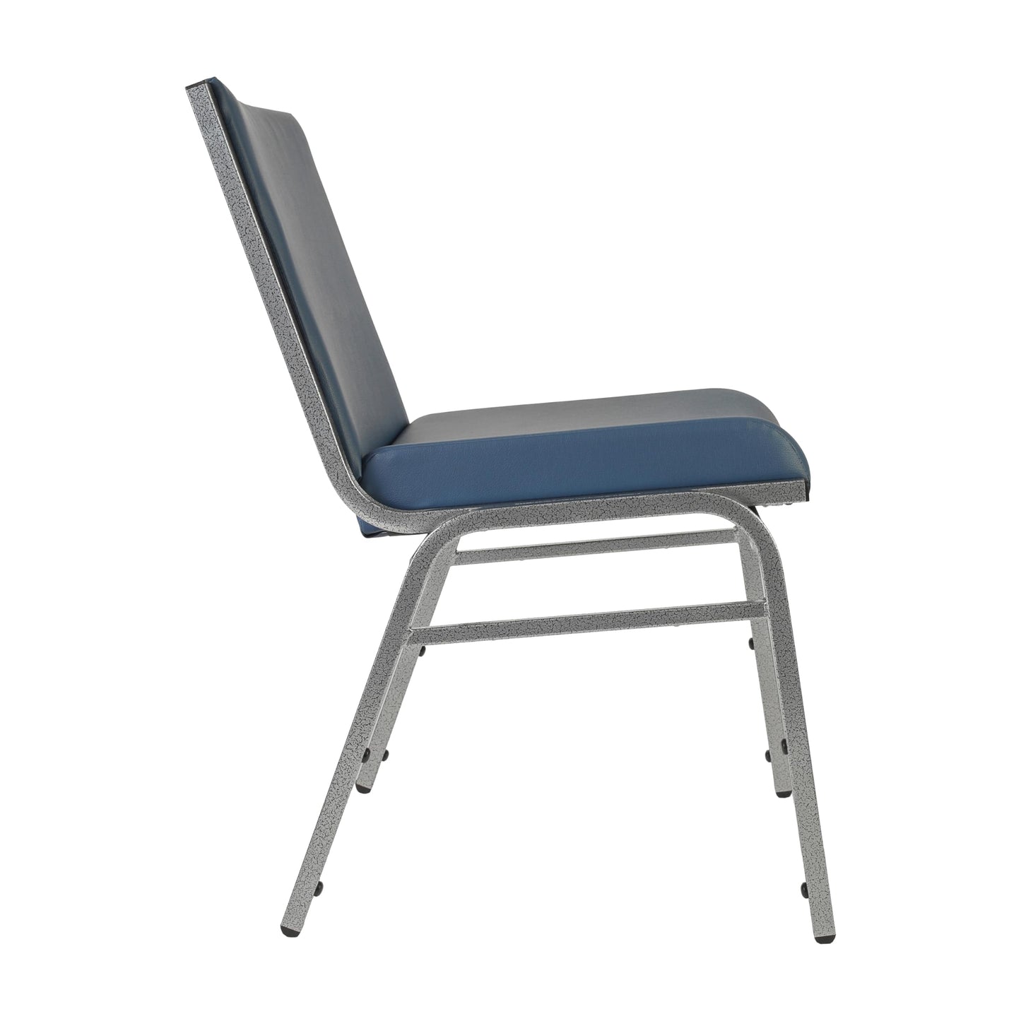 Flash Furniture Hercules Heavy-Duty Vinyl Lobby Chair with Ganging Bracket and Cushioned Seat, Stacking Chair for Waiting Rooms/Offices, Navy
