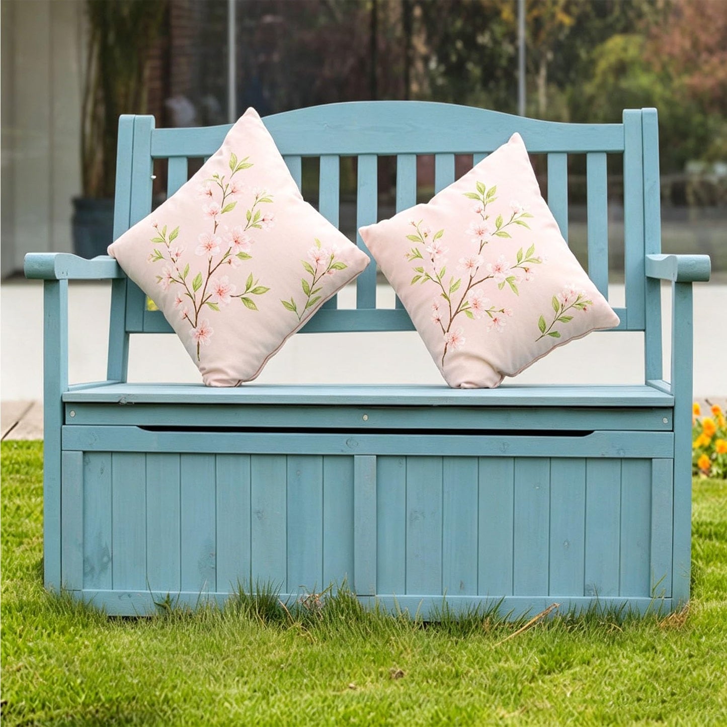 48.8" Solid Wood Outdoor Garden Bench with Backrest - Durable Patio Park Seat, Stylish Arch Legs for Porch, Lawn & Yard - Perfect for Relaxing & Entertaining