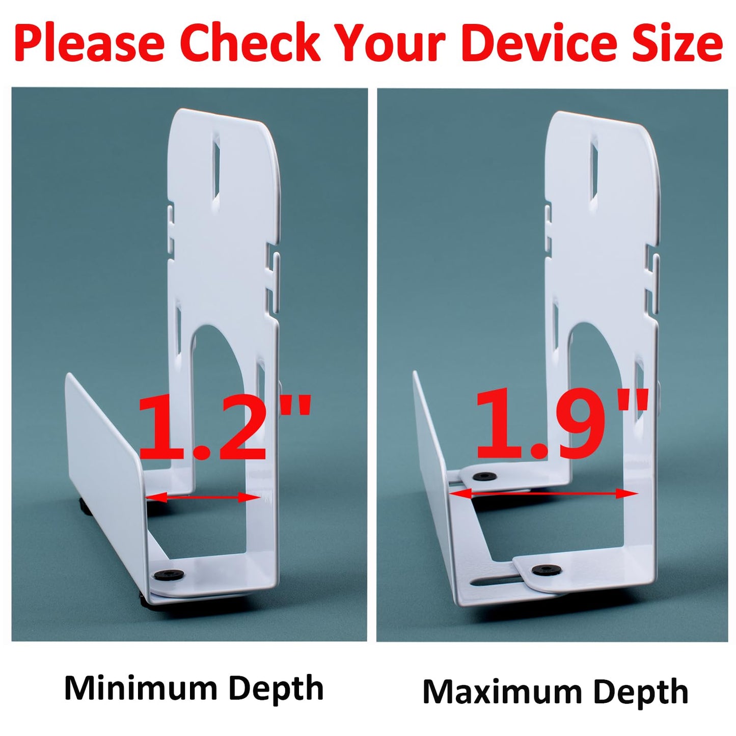 Gmailmall Cable Box Mount Modem Adjustable Wall Mount for Most Narrow Media Players Compatible with Roku, Router, Fire TV, M4 Mac mini, Beelink, Cable Box, and Other Streaming Media Players
