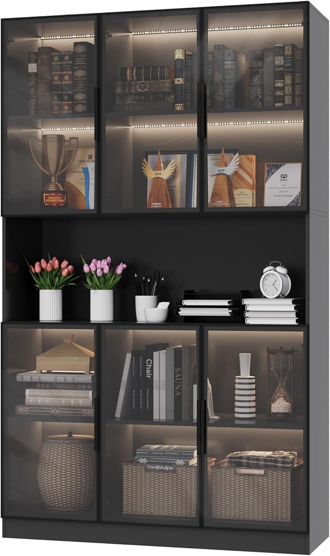 Mekminop Glass Doors Display Cabinet