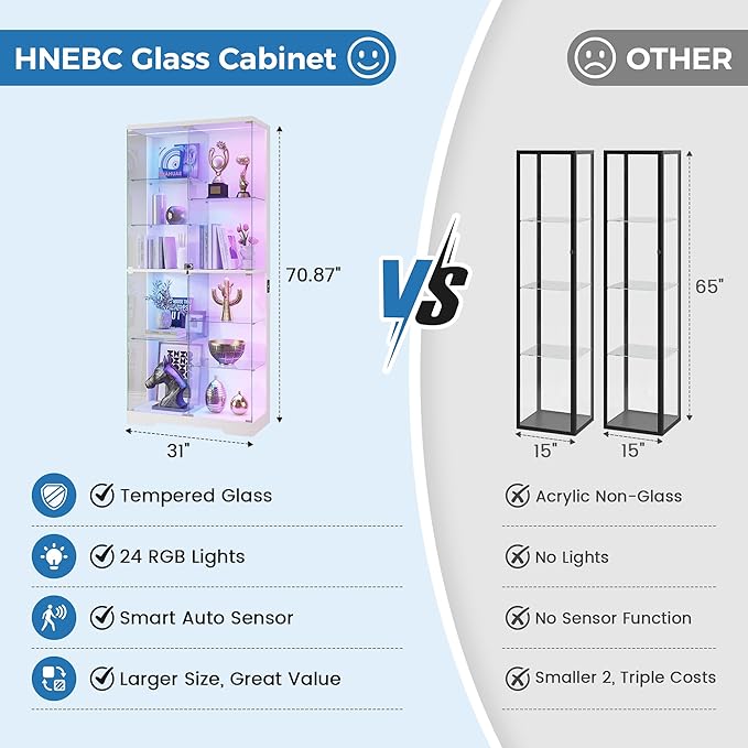 HNEBC Display Cabinet with Glass Doors