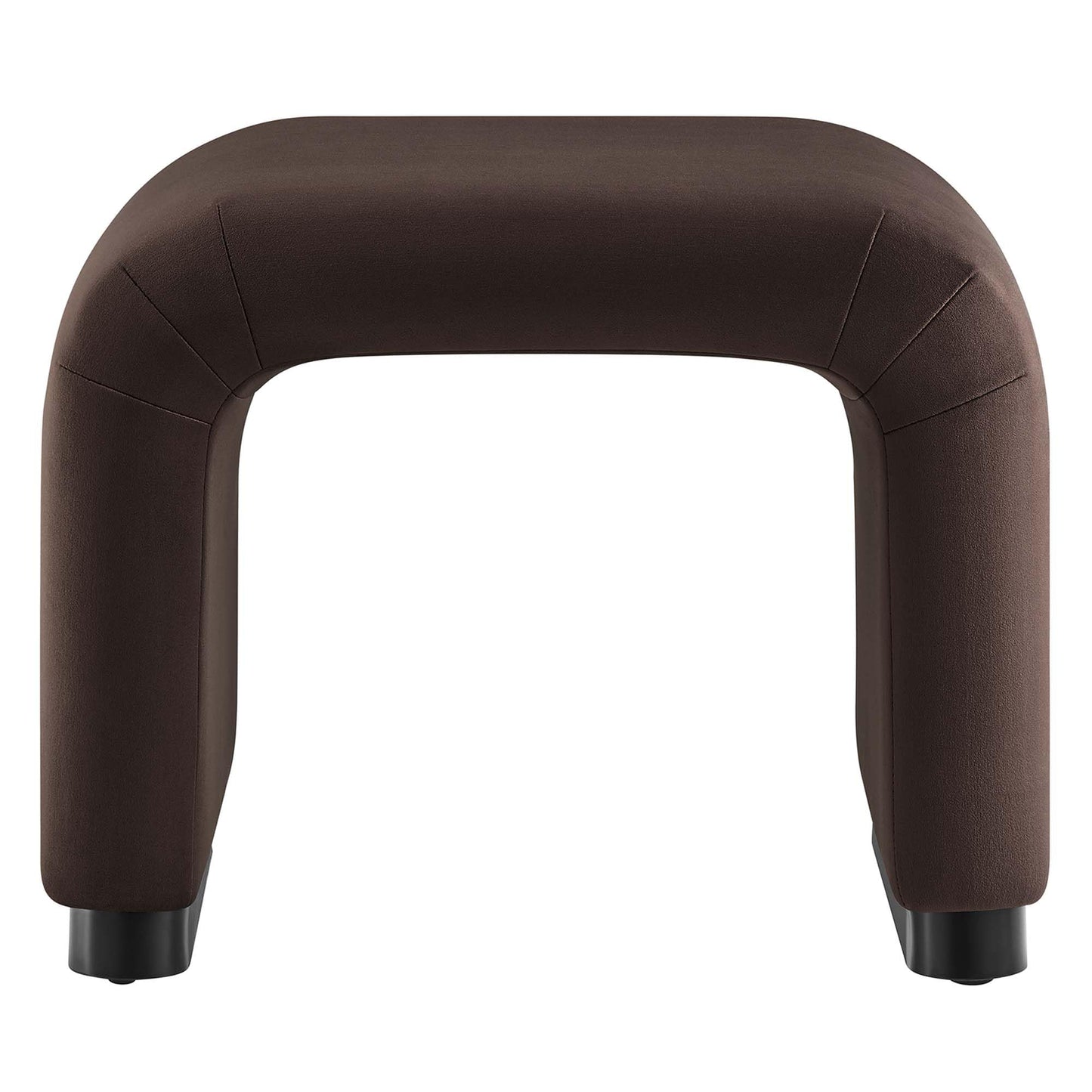 Modway EEI-6733-BLK-CHB Koda Performance Velvet Waterfall Stool, Black Chocolate Brown