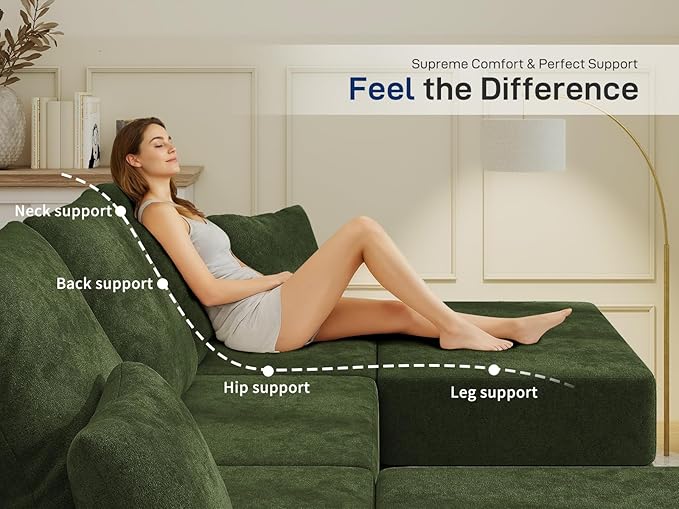 Cloud Modular Sectional Sofa, Comfy Boneless Couch