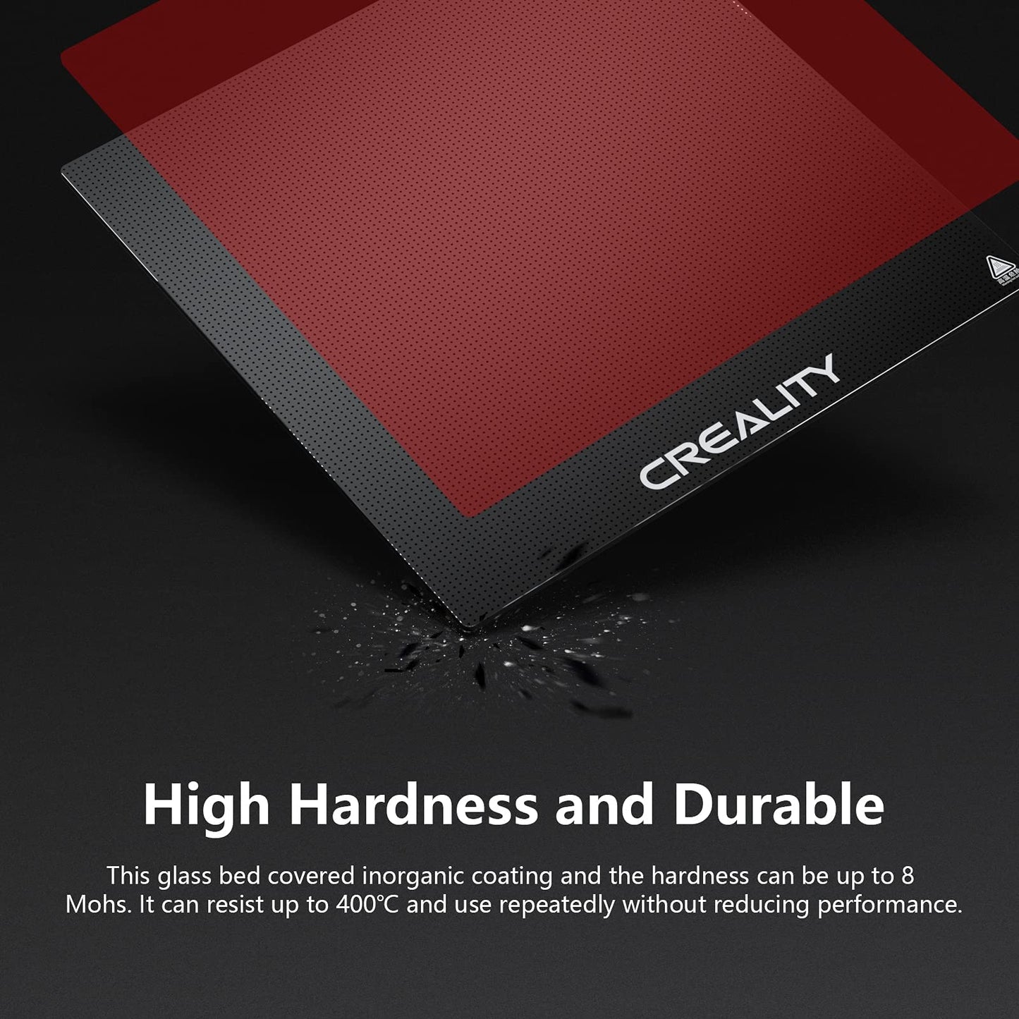 Creality Official Ender 3 Glass Bed 3D Printer Platform, 235x235MM Tempered Glass Plate Build Surface for Ender 3 PRO/Ender 5 PRO/Ender 3 S1/Ender 3 Neo/Ender 3 V2 Neo, Good Adhesion Remove Easily
