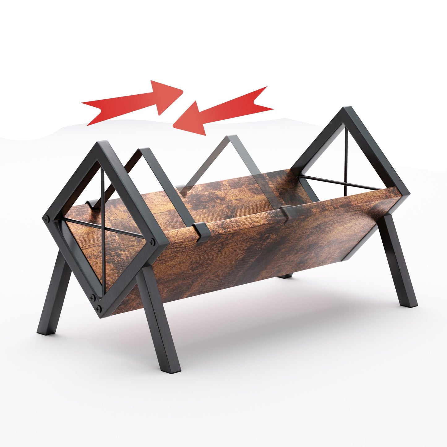 ASIFMTHOT Desk Bookshelf, Retro Tabletop Book Organizer & Mini Tilting Bookcase for Books/Magazines/Albums