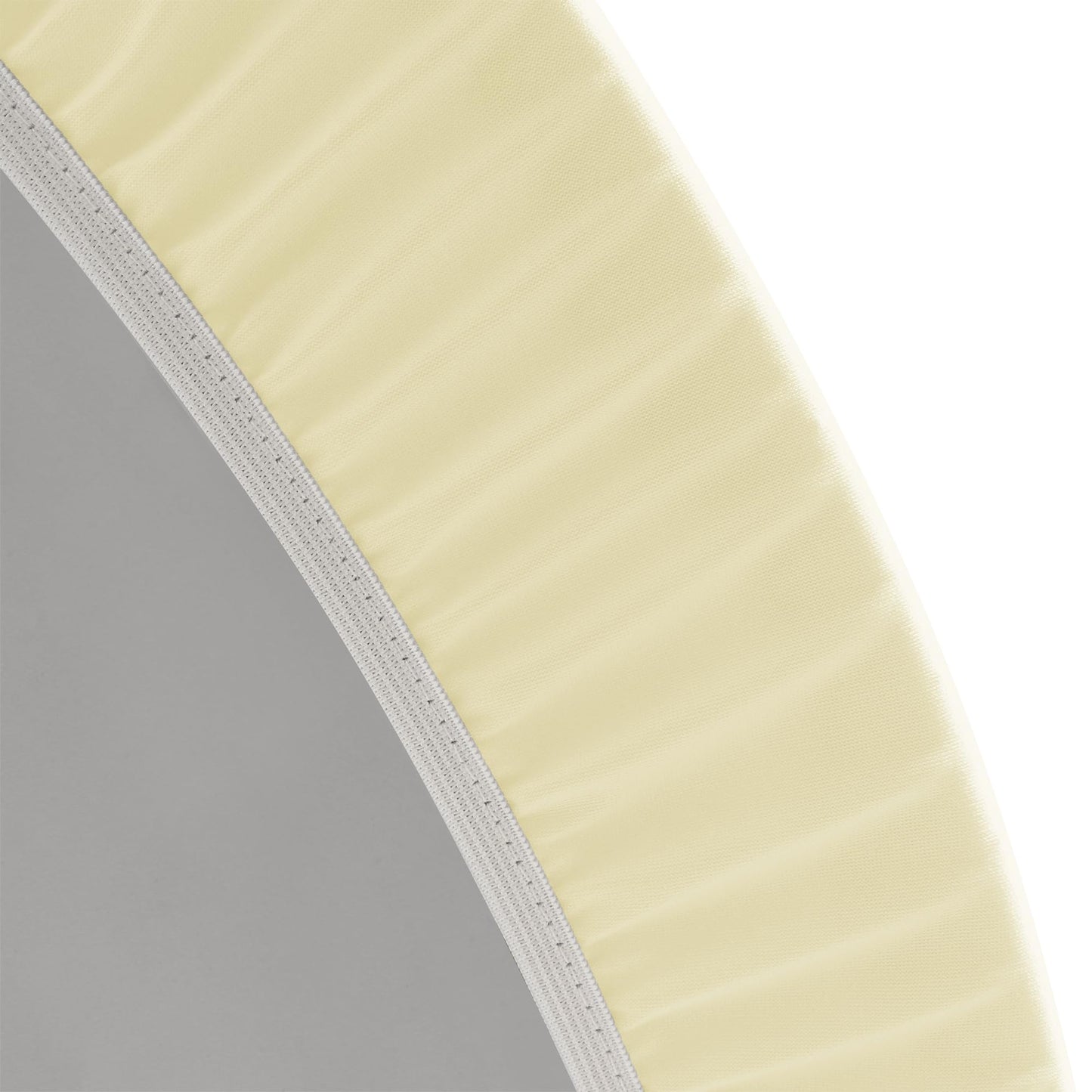 Obstal Fitted Round Table Cloth, Reversible Waterproof Stain Resistant Elastic Stretch Tablecloth, Wipe Clean Table Cover for Outdoor/Indoor Use, Fits Round Tables up to 40" - 44" Diameter, Cream
