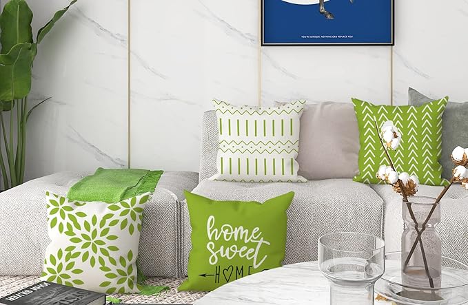 YCOLL Pillow Covers 16x16 Set of 4, Modern Sofa Throw Pillow Cover, Decorative