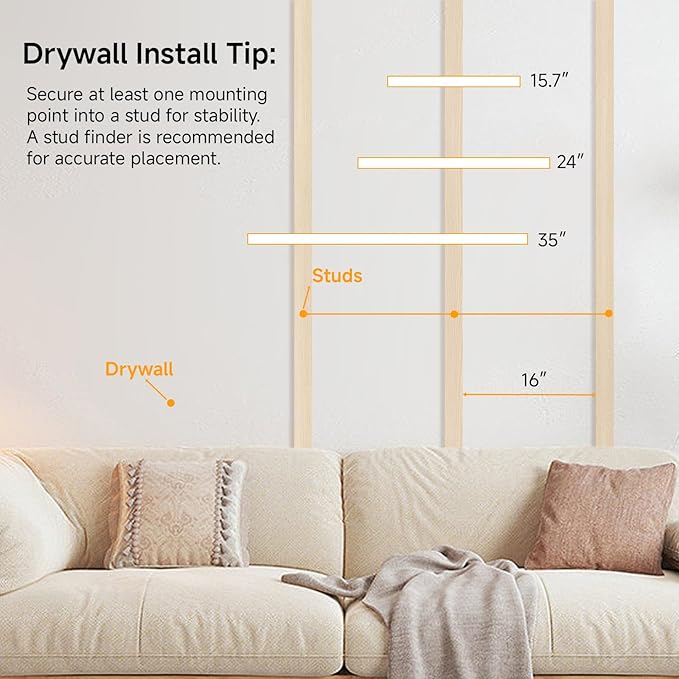 White Oak Floating Shelves for Wall, 24 in Wall Mounted Shelves Perfect for