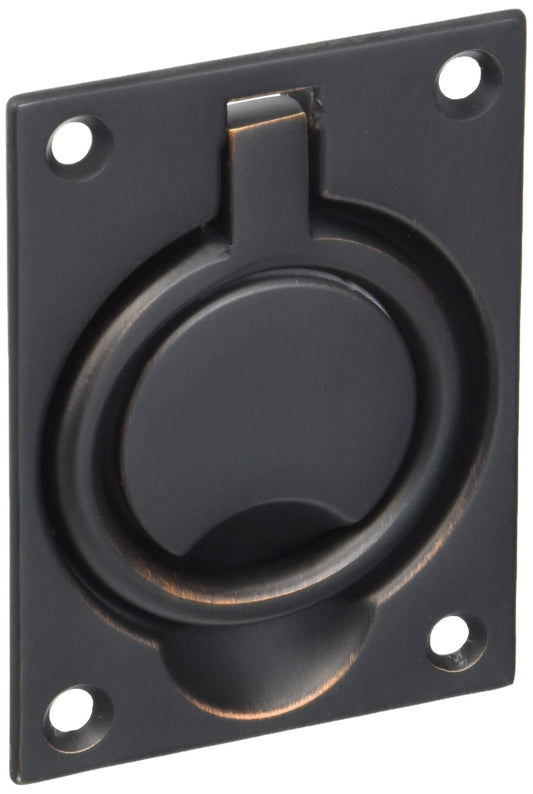 Baldwin 0395112 Flush Ring Pull, Aged Bronze