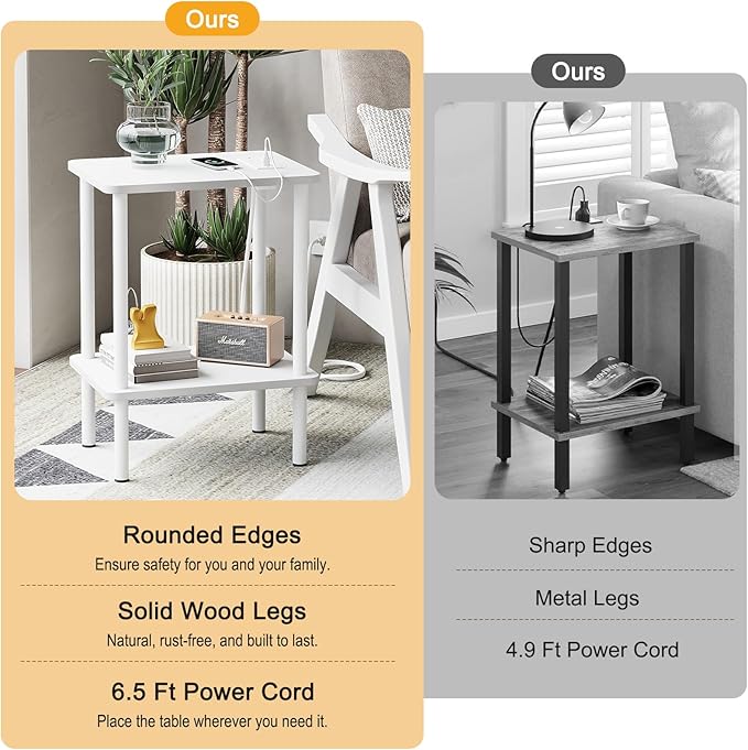 Apicizon 2 Tier End Table, Small Side Table