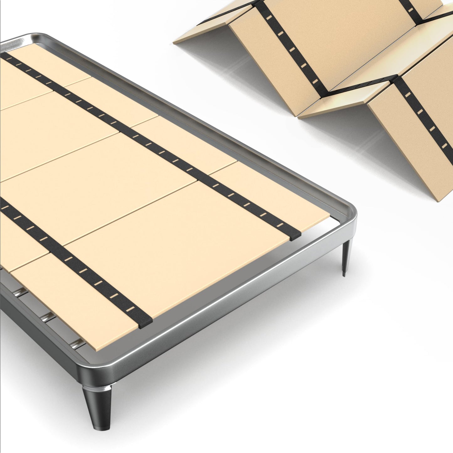Imperius Heavy Duty Bed Panels Foldable Box Spring, Bunkie Board, Bed Support Slats,(74X38)