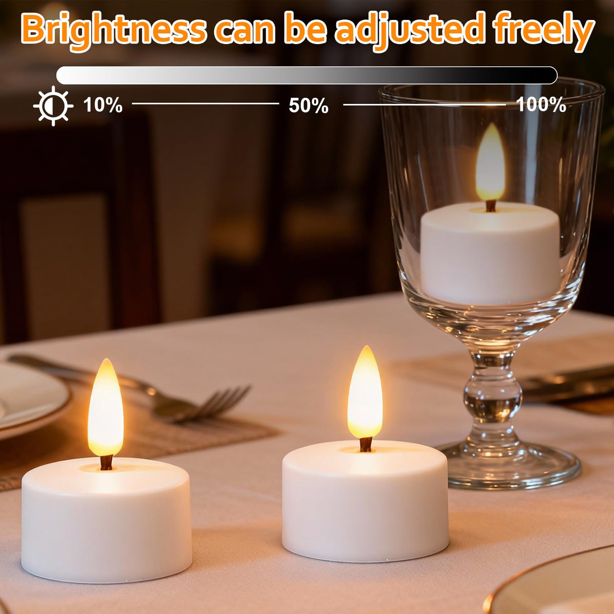 Lasumora Rechargeable Tea Lights Candles with Charging Base, 6pcs Battery Operated LED Flameless Candles with Remote & Timer, Flickering Tea Lights for Halloween Wedding and Home Decor Φ1.57 H1.85