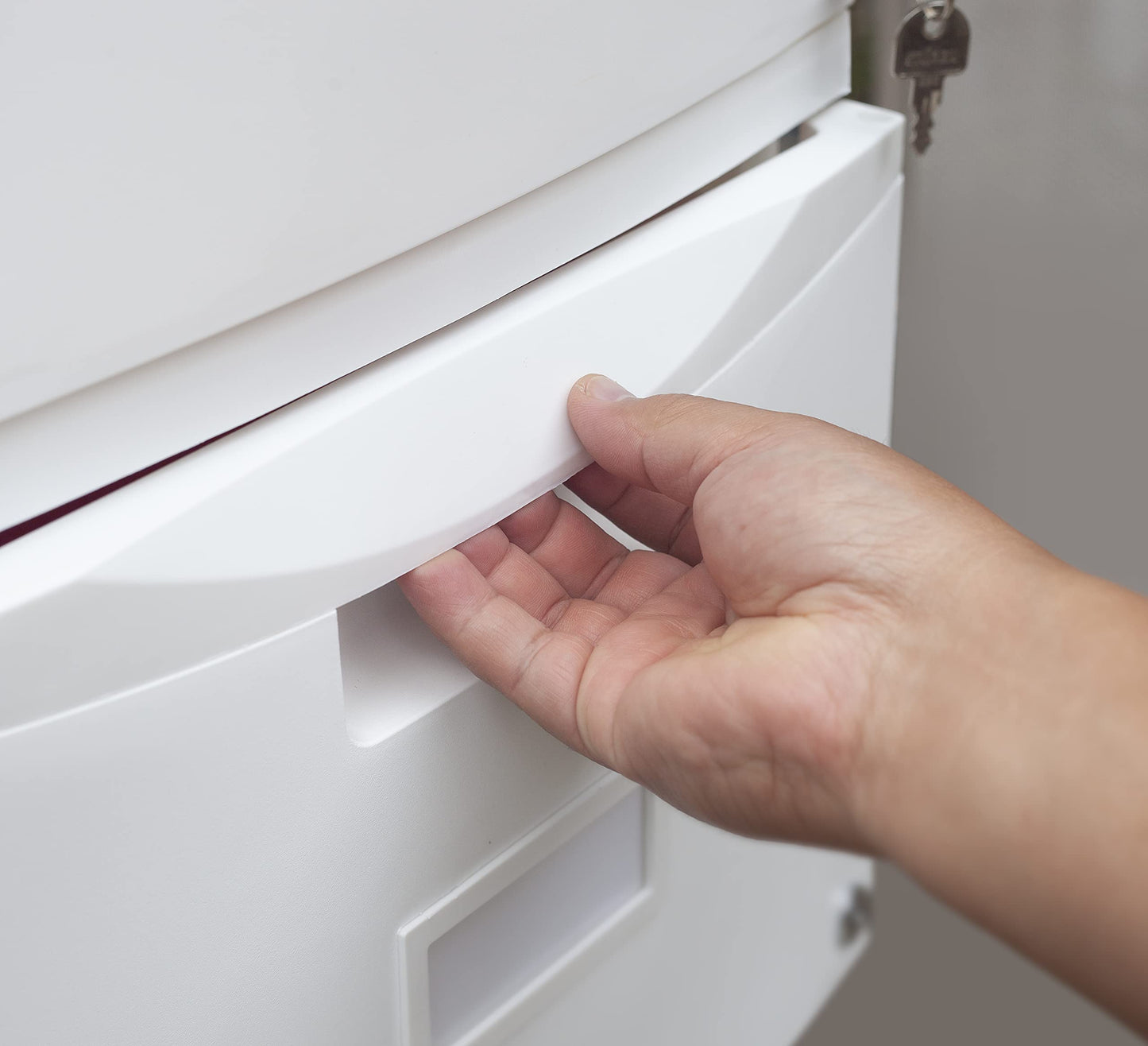 Storex Plastic One-Drawer File Cabinet – Locking Document Organizer for Home and Office, White, 1-Pack (61271B01C)