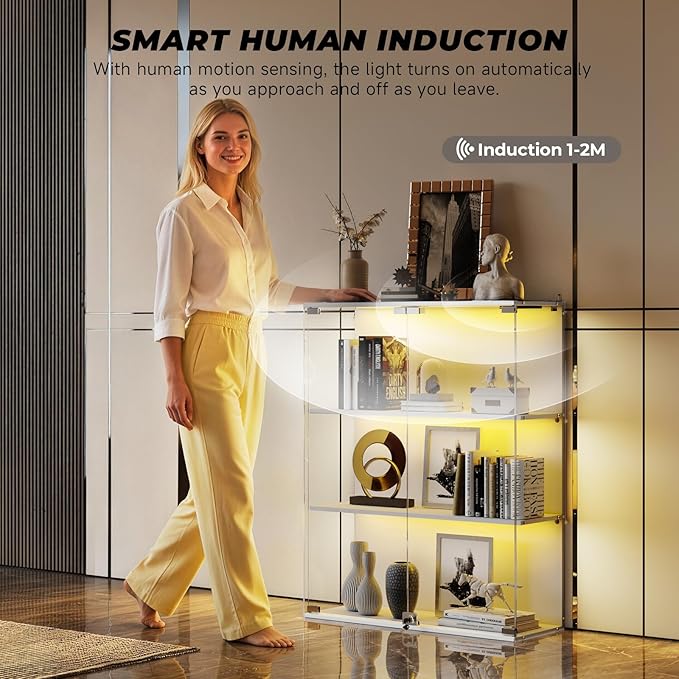 VersionTECH. Glass Display Cabinet