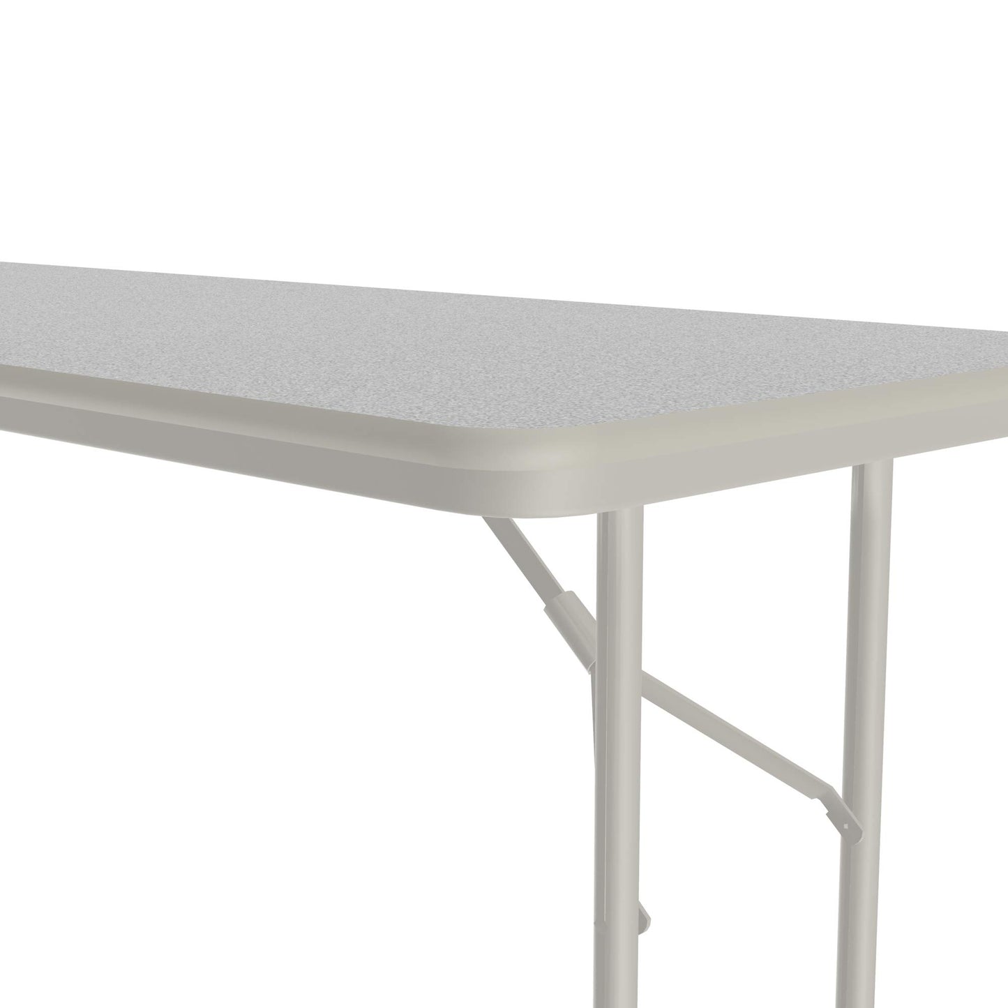Correll 24"x96" Commercial Duty Small Folding Table, Gray Granite Melamine Top, 5/8" Thick Core, Made in USA, Portable, Strong Steel Apron(CF2496M-15)