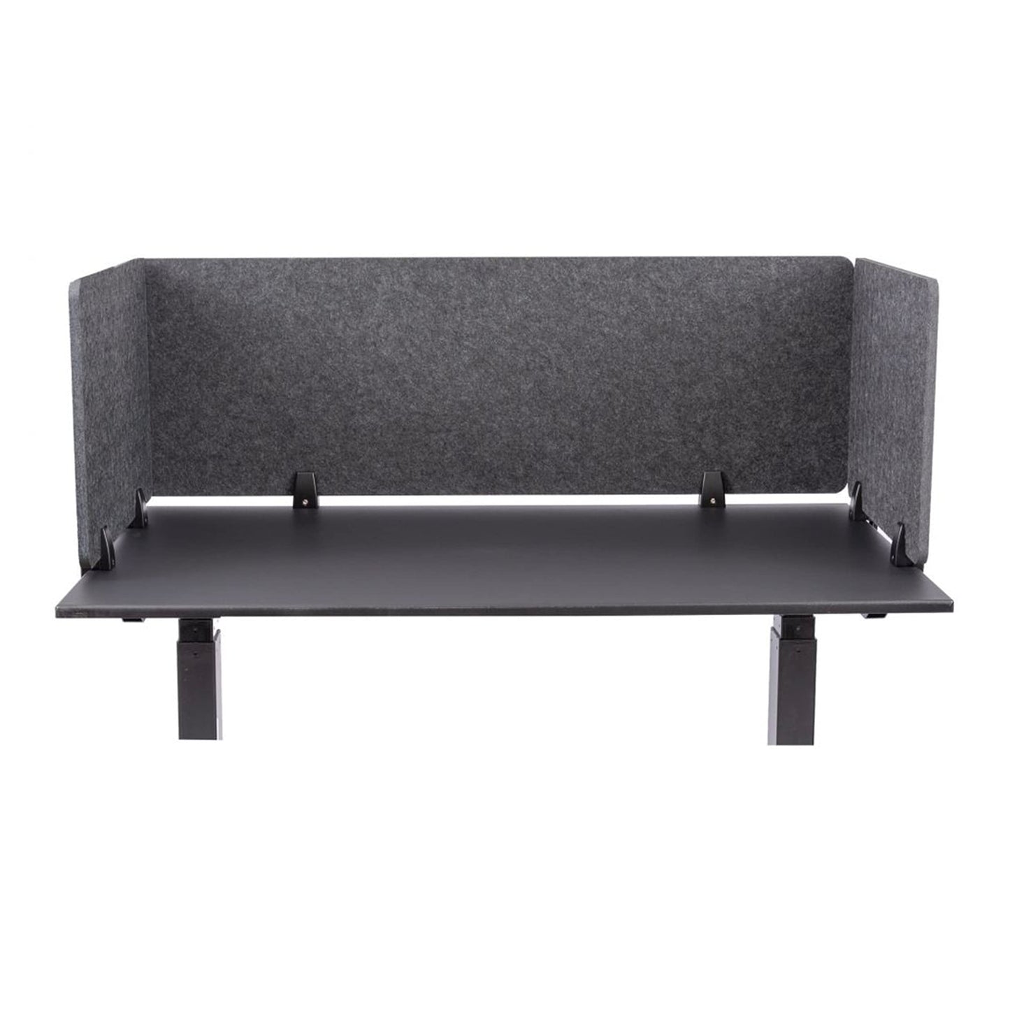 Stand Up Desk Store ReFocus Raw Clamp-On Acoustic Desk Divider Mounted Privacy Panel to Reduce Noise and Visual Distractions (Anthracite Gray, 47.25" x 16")