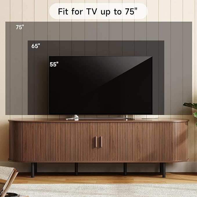 ONBRILL 70.8" TV Stand with Power Outlet