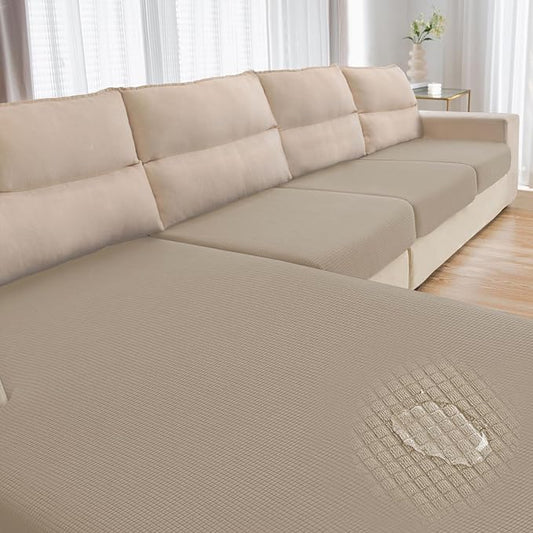 Water Repellent Couch Cushion Cover 3 Pieces Sofa Seat Cushion Covers, Stretch