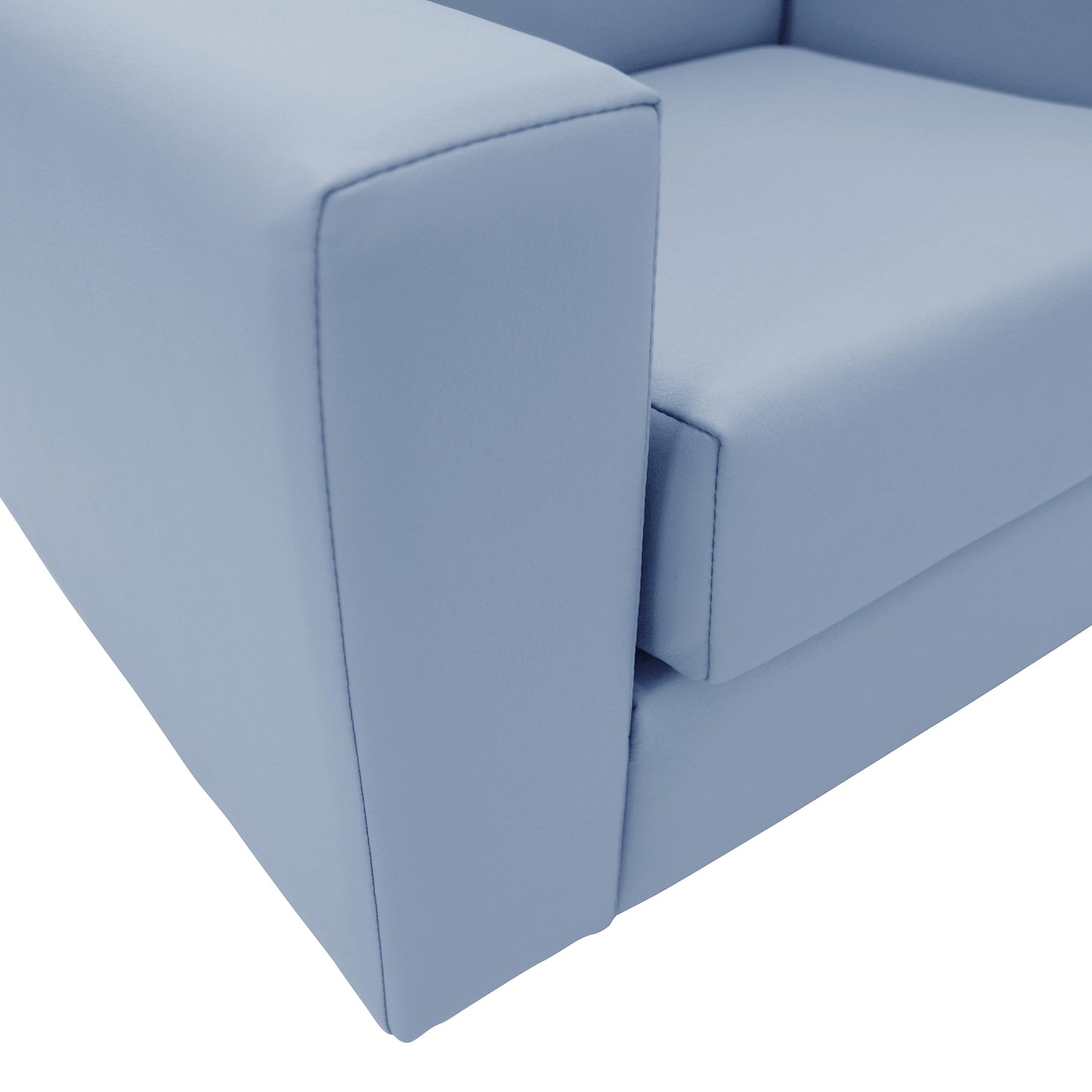 Factory Direct Partners SoftScape Inspired Playtime Classic Reading Chair, Children's Commercial-Grade Upholstered Furniture for Home, Daycare, Preschool; Modern Design - Powder Blue, 14472-PB