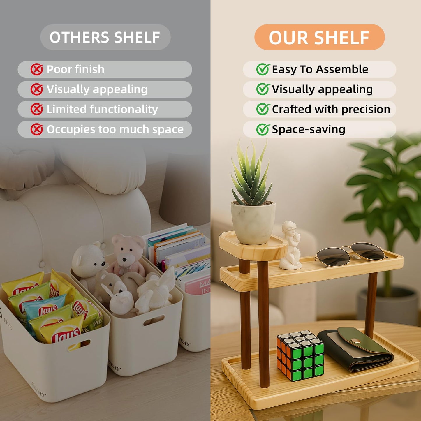 Piegricdiat Bathroom Countertop Organizer,Vanity Organizer and Storage for Cosmetic Skincare Perfume, Ideal Storage Solution for Perfumes, Cosmetics, Spices, Handmade Toys, Office Supplies.