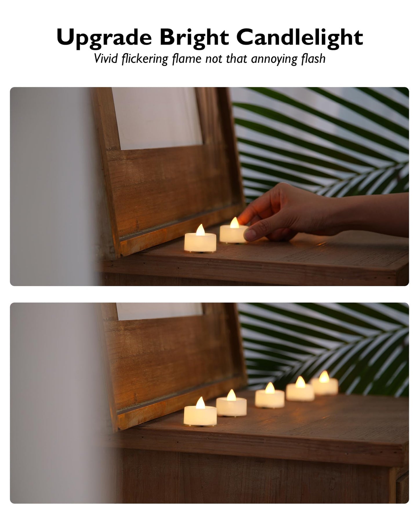 BEICHI 12-Pack Timer Tea Lights Candles Battery Operated, LED Tea Lights with Timer, Built-in 6 Hours Timer Flameless Tea Candle, Tealights Flickering Votive Candles 1.5'' D x 1.3'' H (Warm White)