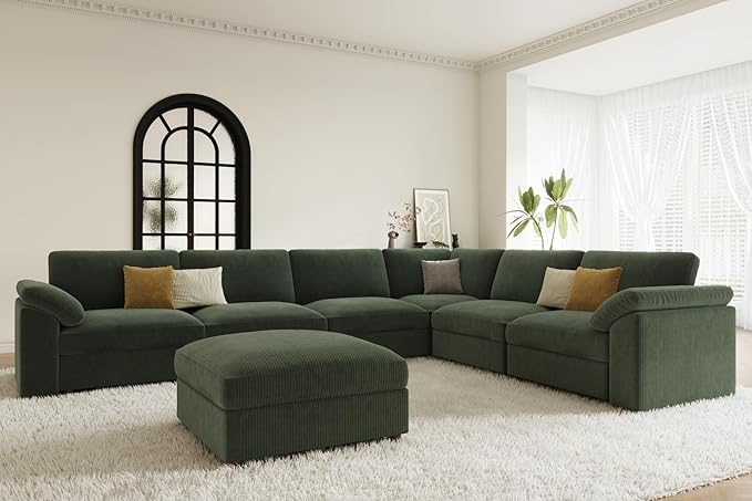 EASE MOOSE Oversized Sectional Modular Sofa, Large U Shape Sectional Couch Wide