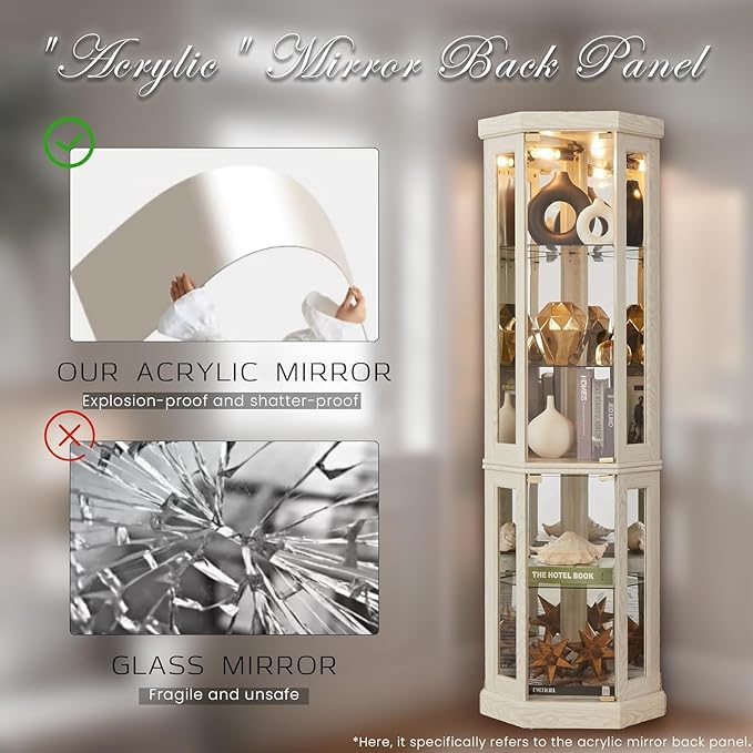 Anwick Corner Display Curio Cabinets