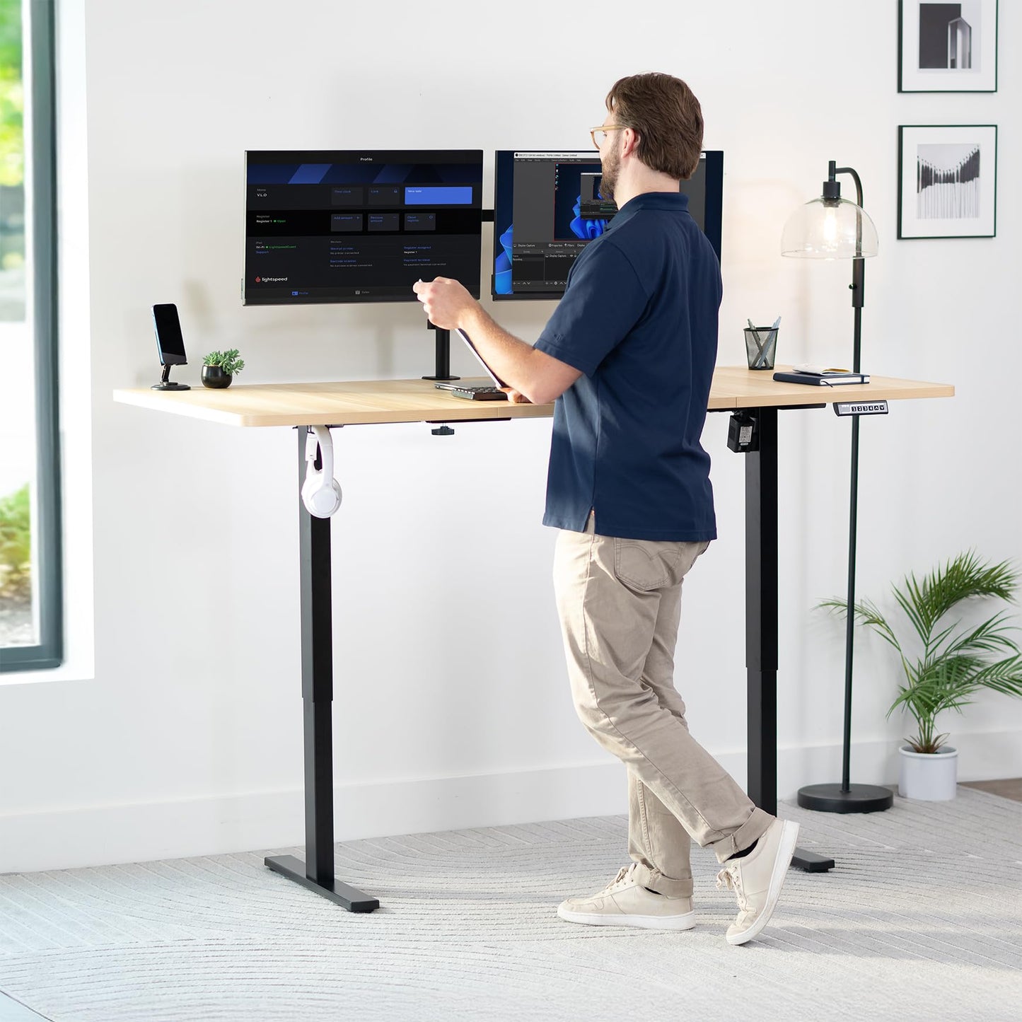 VIVO Universal 71 x 36 inch Table Top for Standard and Sit to Stand Height Adjustable Home and Office Desk Frames, Light Wood Extra-Wide Desktop, DESK-TOP72-36C