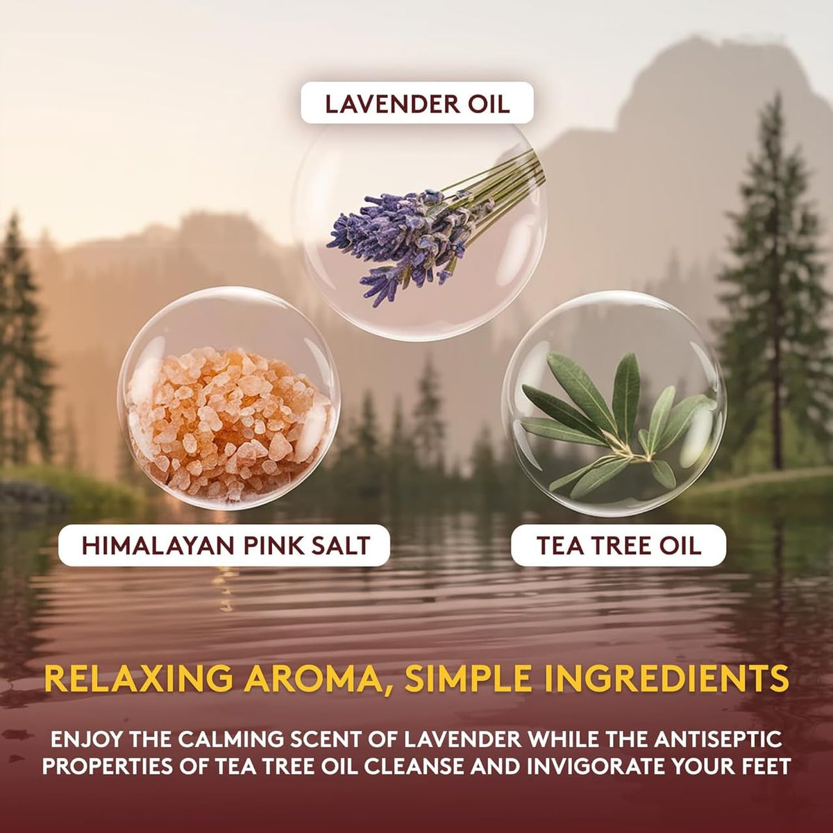 OKAY Foot Soak Detox Salt - Foot Soaking Salts for Dry Cracked Feet with Tea Tree Oil and Lavender Oil, Foot Bath, Pedicure Soak, Great for Men and Women, Athletes - 20 oz (Pack of 1)