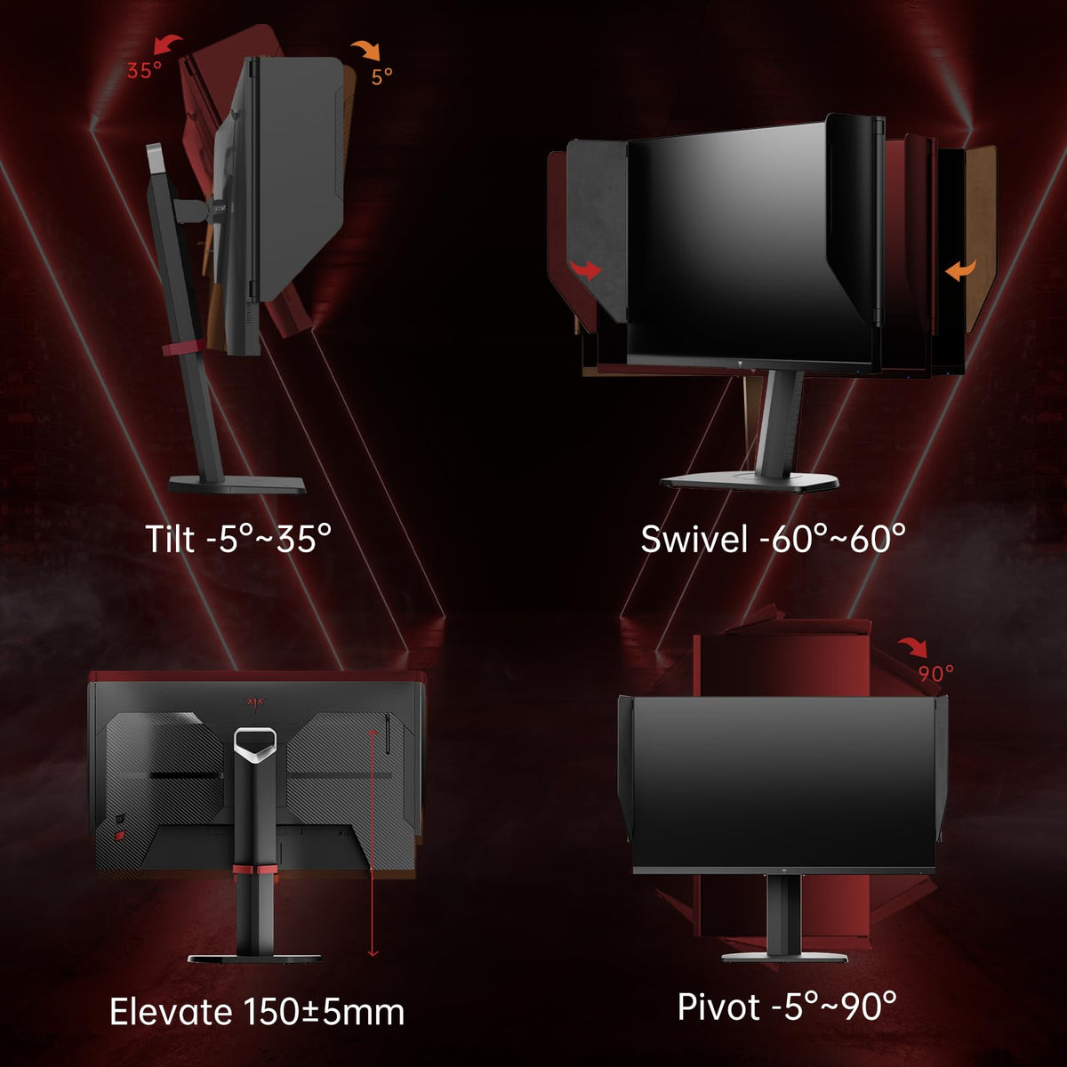 KTC 27 Inch Gaming Monitor 27M1, 1440p 200Hz Computer Monitor with Built-in Sperkers, Up to 210Hz, 2K QHD Fast IPS, Adaptive Sync, 130% sRGB, ΔE＜2, Height Adjustable Monitors with Shielding Hood