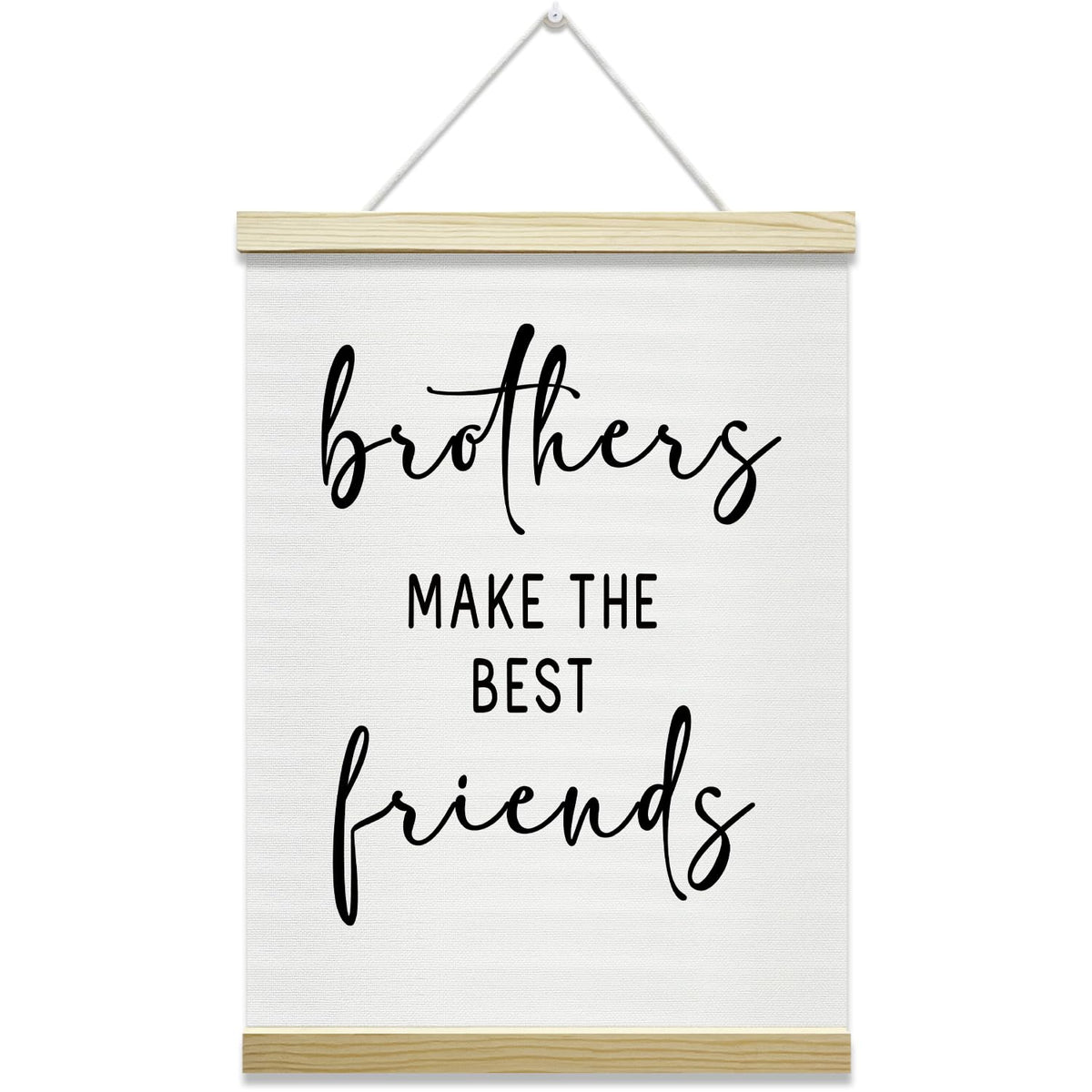 Nopoben Brothers Poster Hanger Frame - Brothers Make the Best Friends, Kids Room Wall Art With Wooden Poster Hanger, Playroom Boys Bedroom Game Room Decor(12x16 Inches)-06