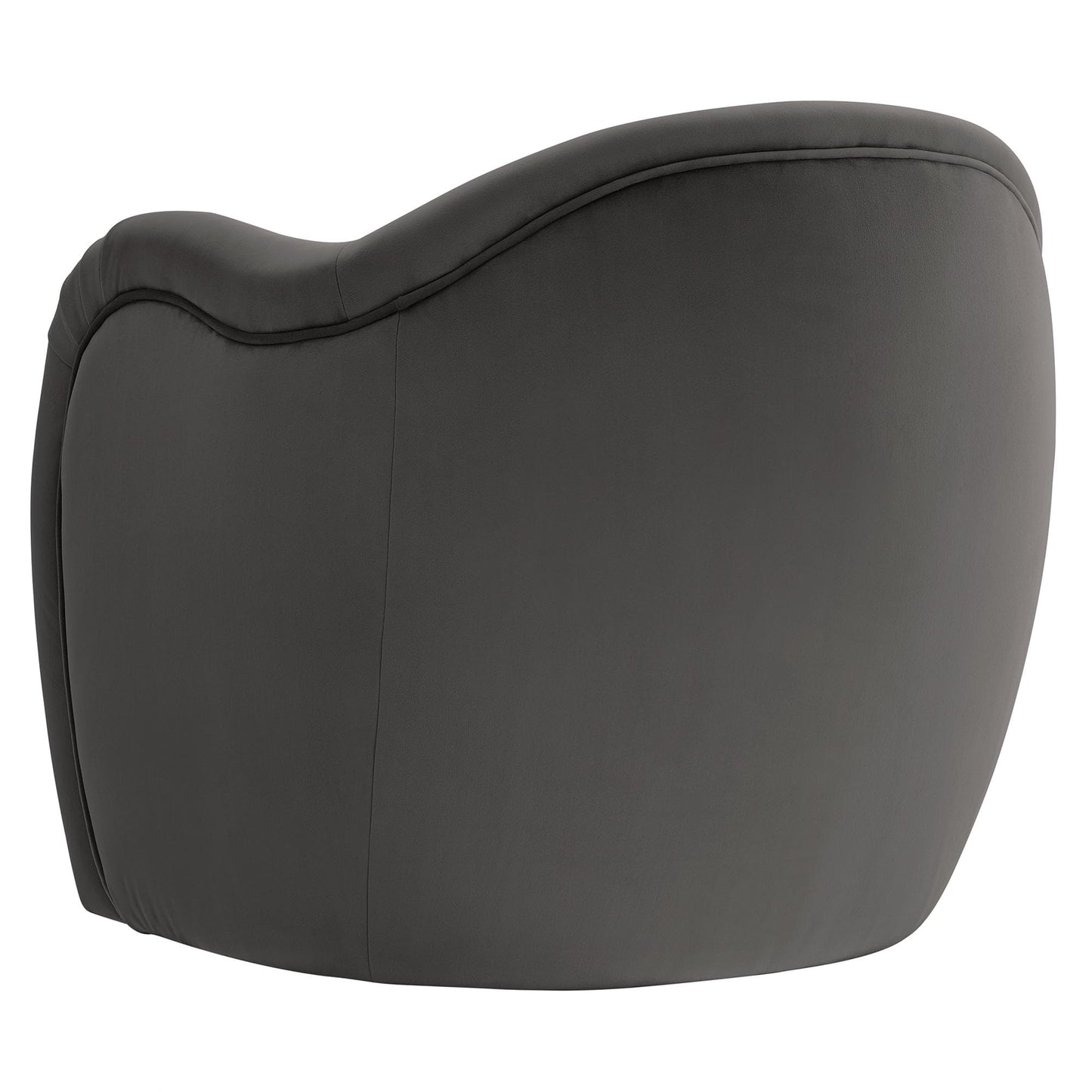 Modway Compose Barrel Chair with Performance Velvet Fabric in Storm Gray – Upholstered Accent Armchair with Curved Backrest – Cozy Lounge Chair for Reading – Round Comfy Single Sofa Club Chair