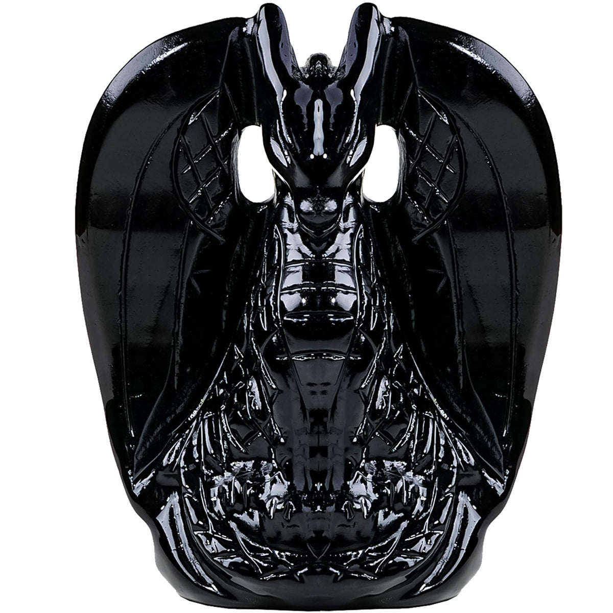 Apengshi Dragon Statue Natural Obsidian Crystal Animal Figurine, Decorative Collectible Sculpture for Home, Office, Desk, Gift for Teen Men Women (Obsidian)