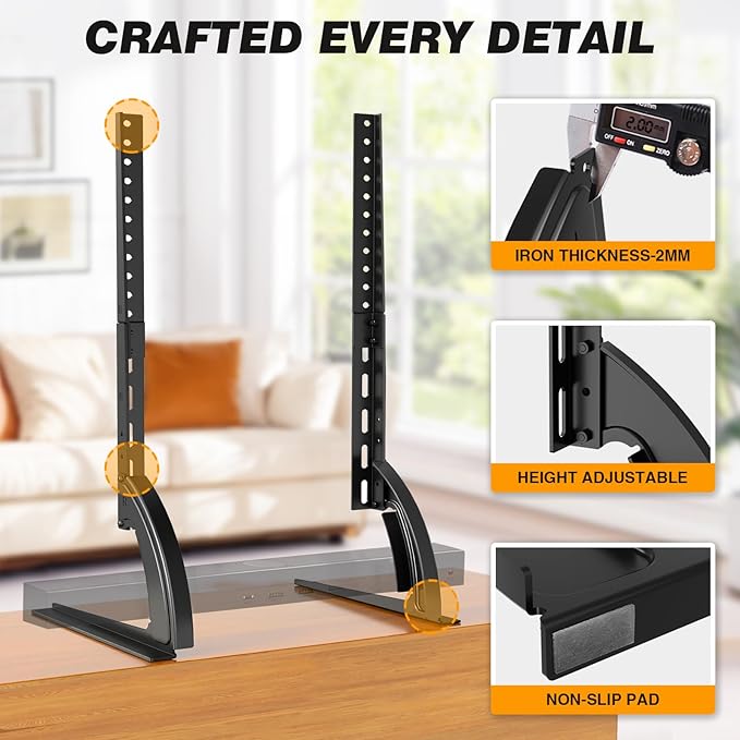 5Rcom TV Stand Mount, Universal TV Stand Tabletop