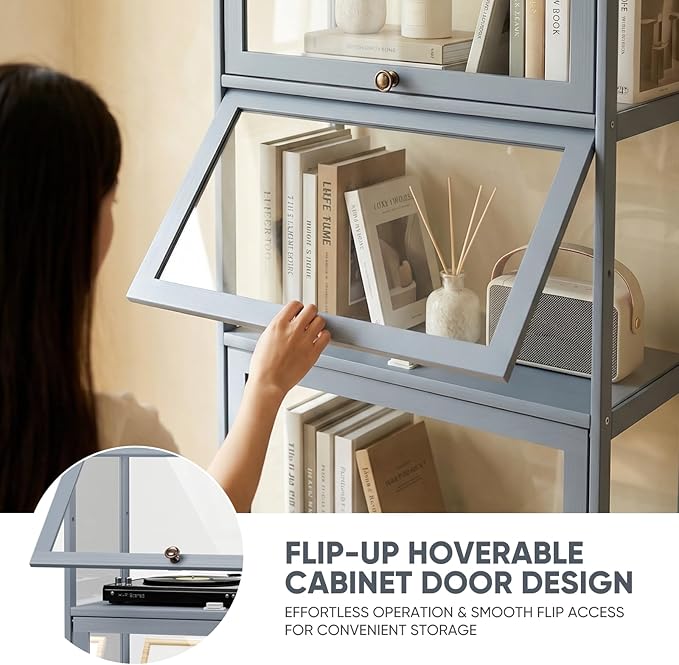 5-Tier Display Case Cabinet