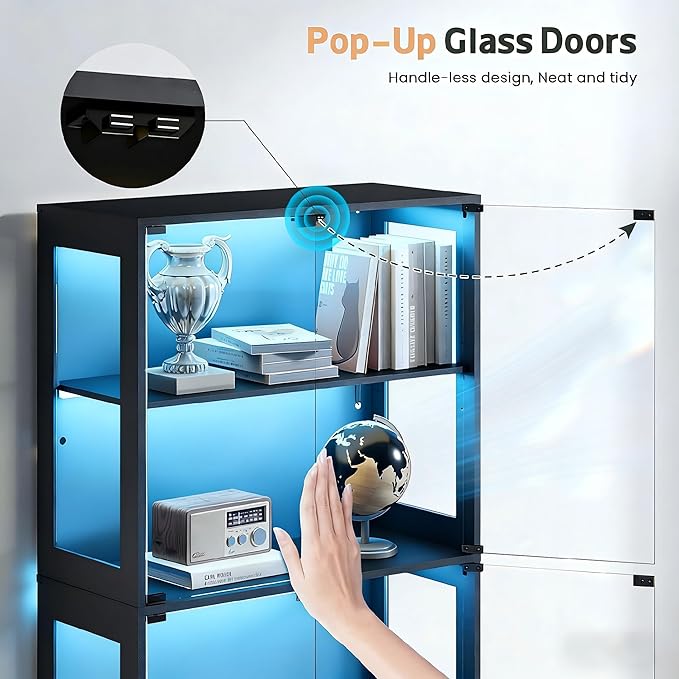 Lamtor Display Cabinet with Glass Doors