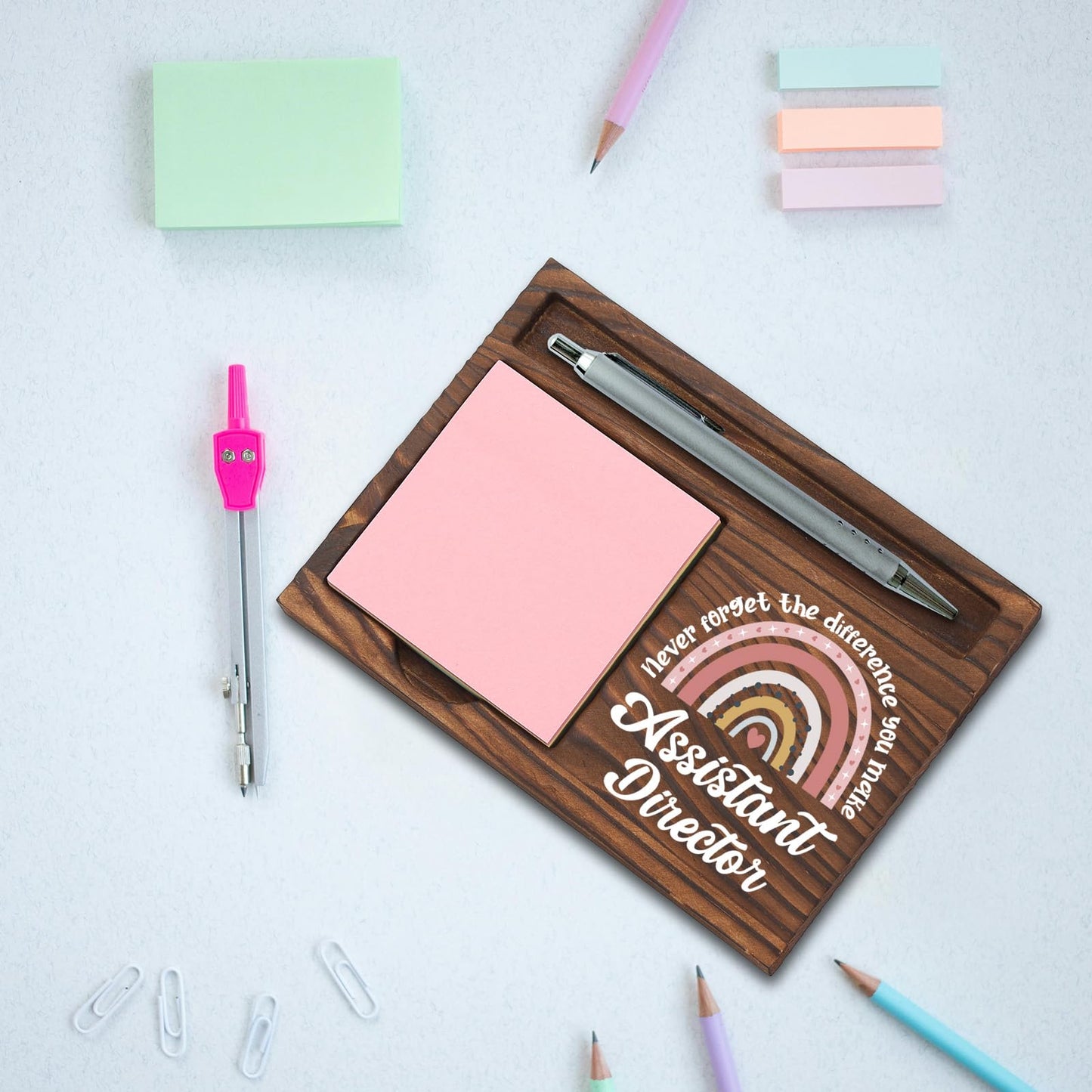 Assistant Director Gifts, Thank You Appreciation Gifts for Assistant Director Week Graduation Birthday Christmas Office Desk Self-Stick Note Pad Holders SBB25