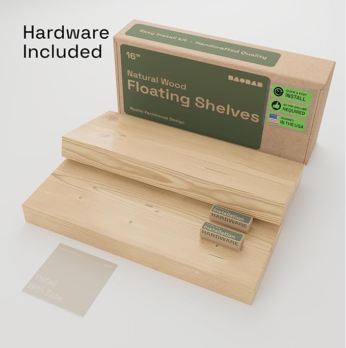 BAOBAB WORKSHOP Wood Floating Shelves