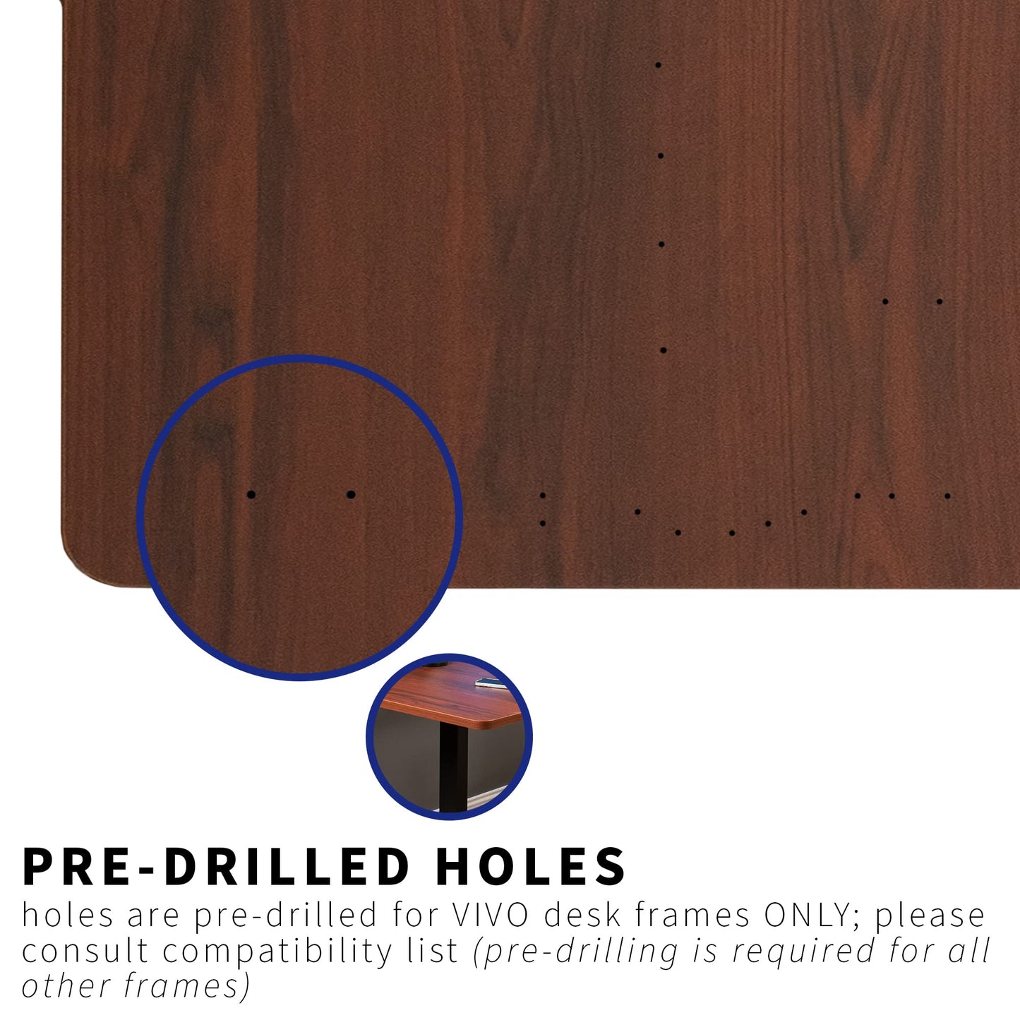 VIVO Universal 71 x 36 inch Table Top for Standard and Sit to Stand Height Adjustable Home and Office Desk Frames, Dark Walnut Extra-Wide Desktop, DESK-TOP72-36D