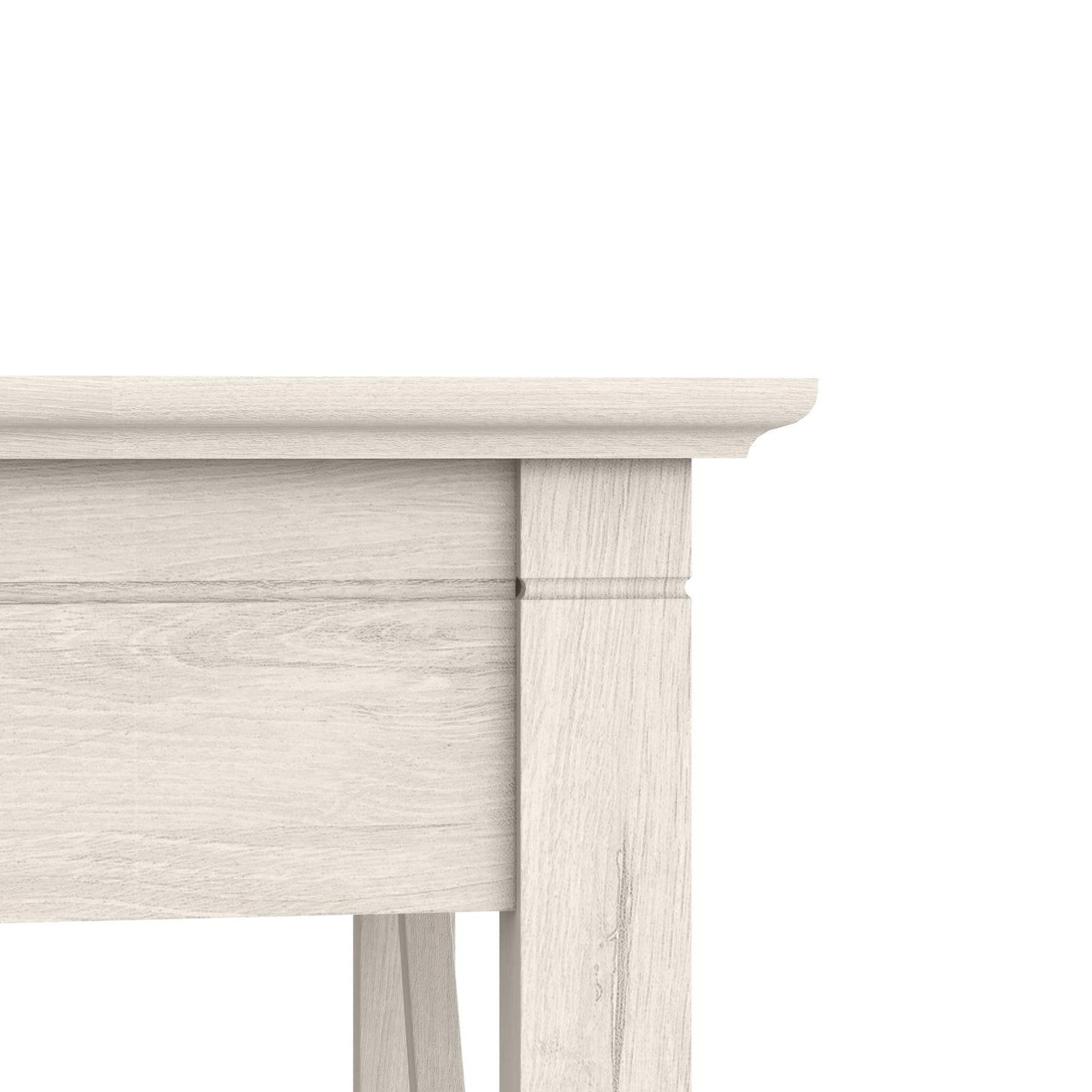 Bush Home Key West 60W Modern Farmhouse L Shaped Desk in Linen White Oak, 60-Inch Corner Computer Table for Home Office Workspace