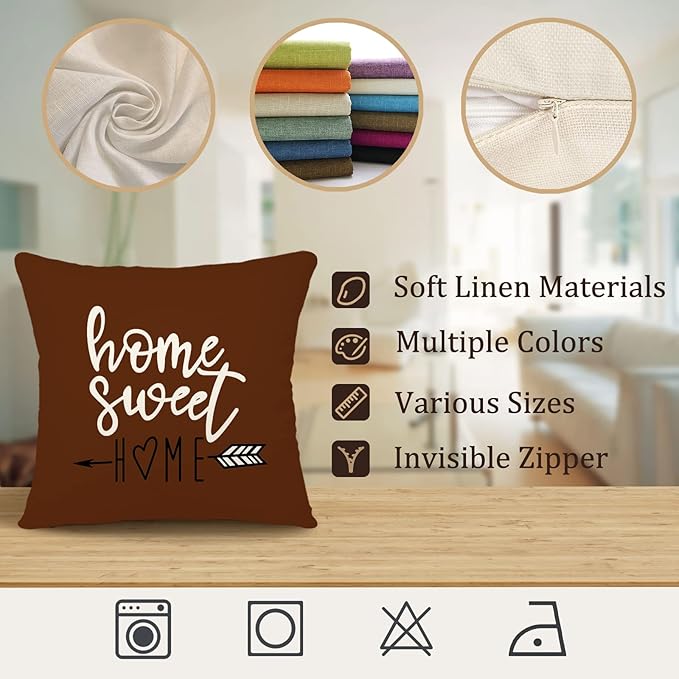 YCOLL Pillow Covers 18x18 Set of 4, Modern Sofa Throw Pillow Cover Decorative