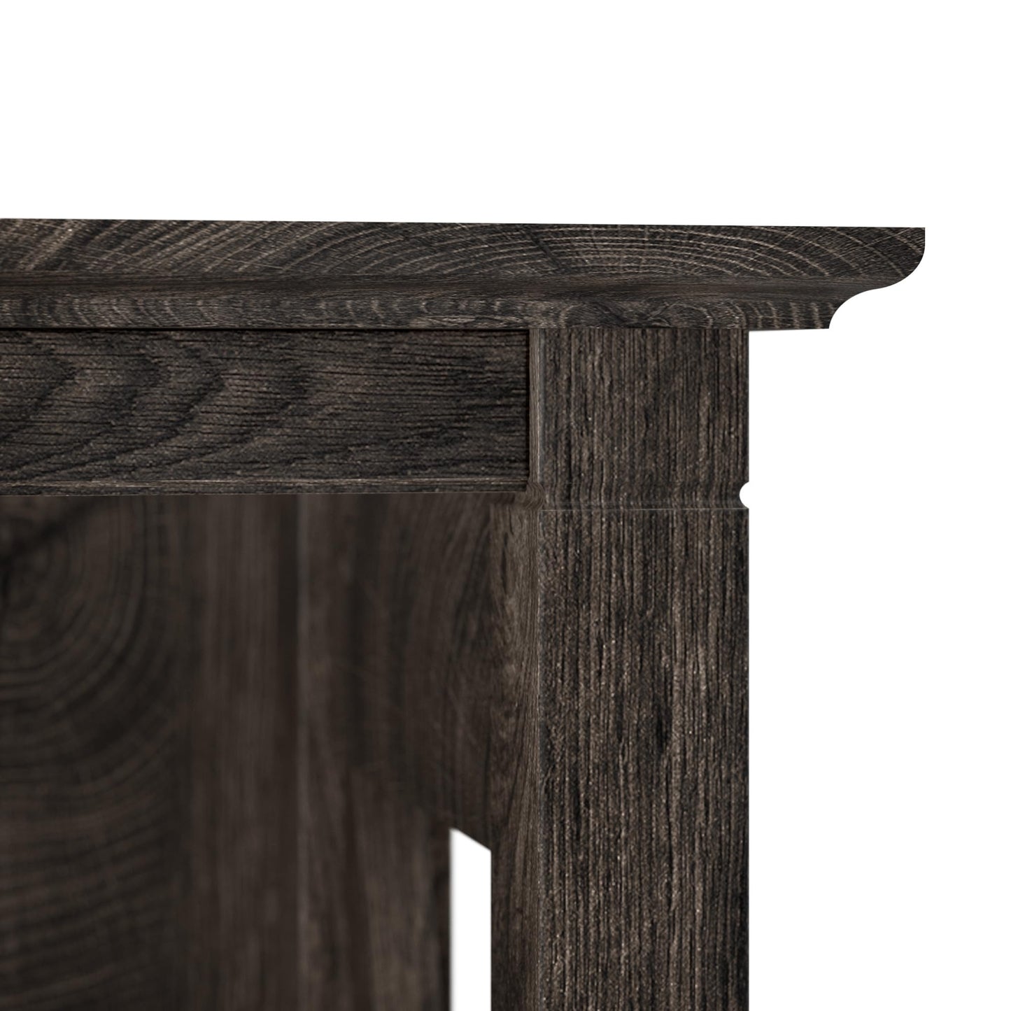 Bush Home Tall 5 Shelf Bookcase for Living Room or Home Office, Large Bookshelf, Modern Farmhouse Style, Key West Collection, Dark Gray Hickory