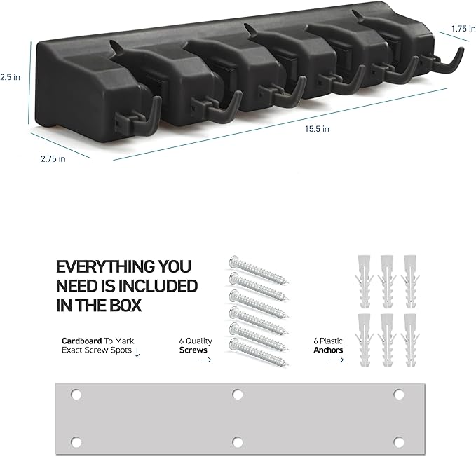 Mop and Broom Holder Wall Mount