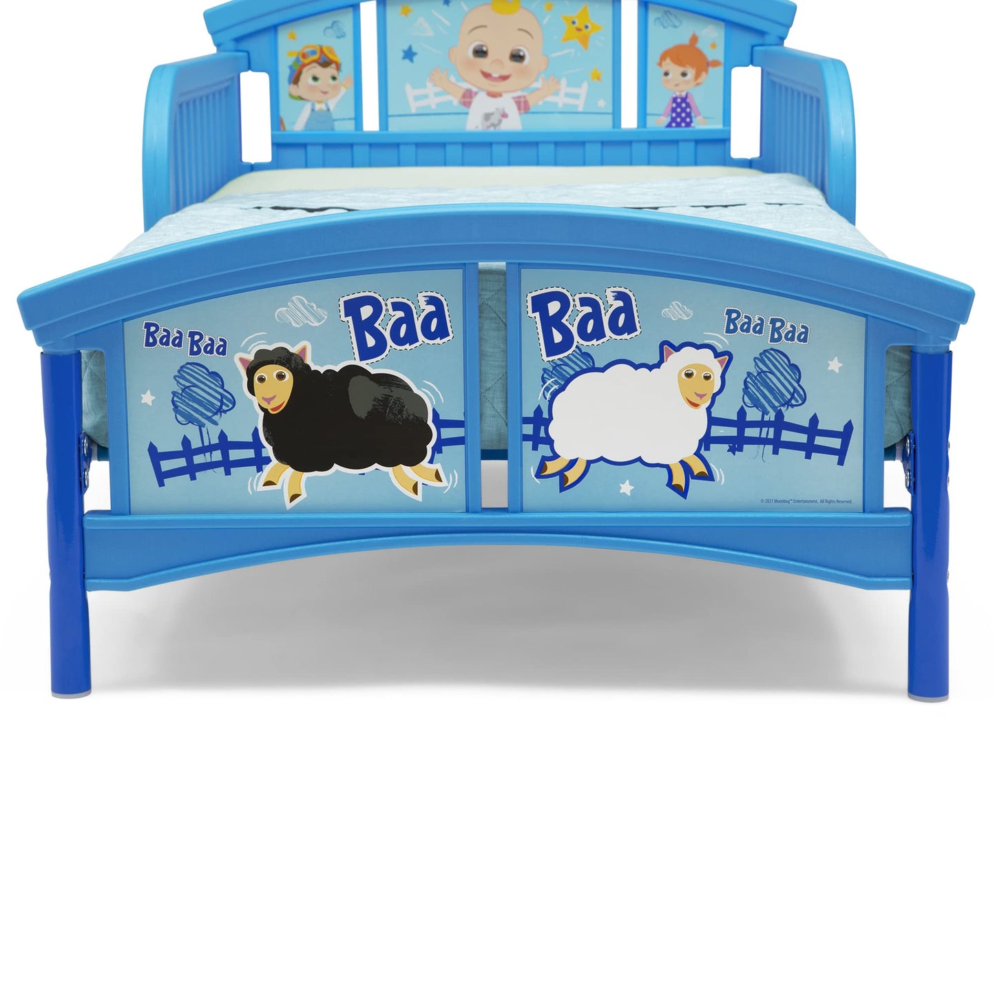 Delta Children Plastic Toddler Bed, Plastic/Steel, CoComelon