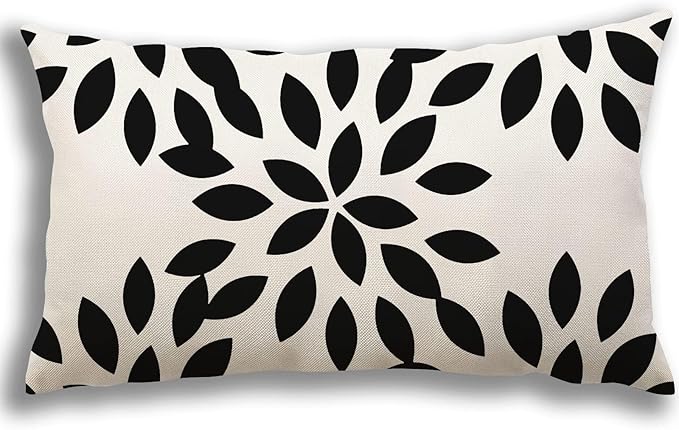 YCOLL Lumbar Pillow Covers 12x20 Set of 4, Modern Sofa Throw Pillow Cover