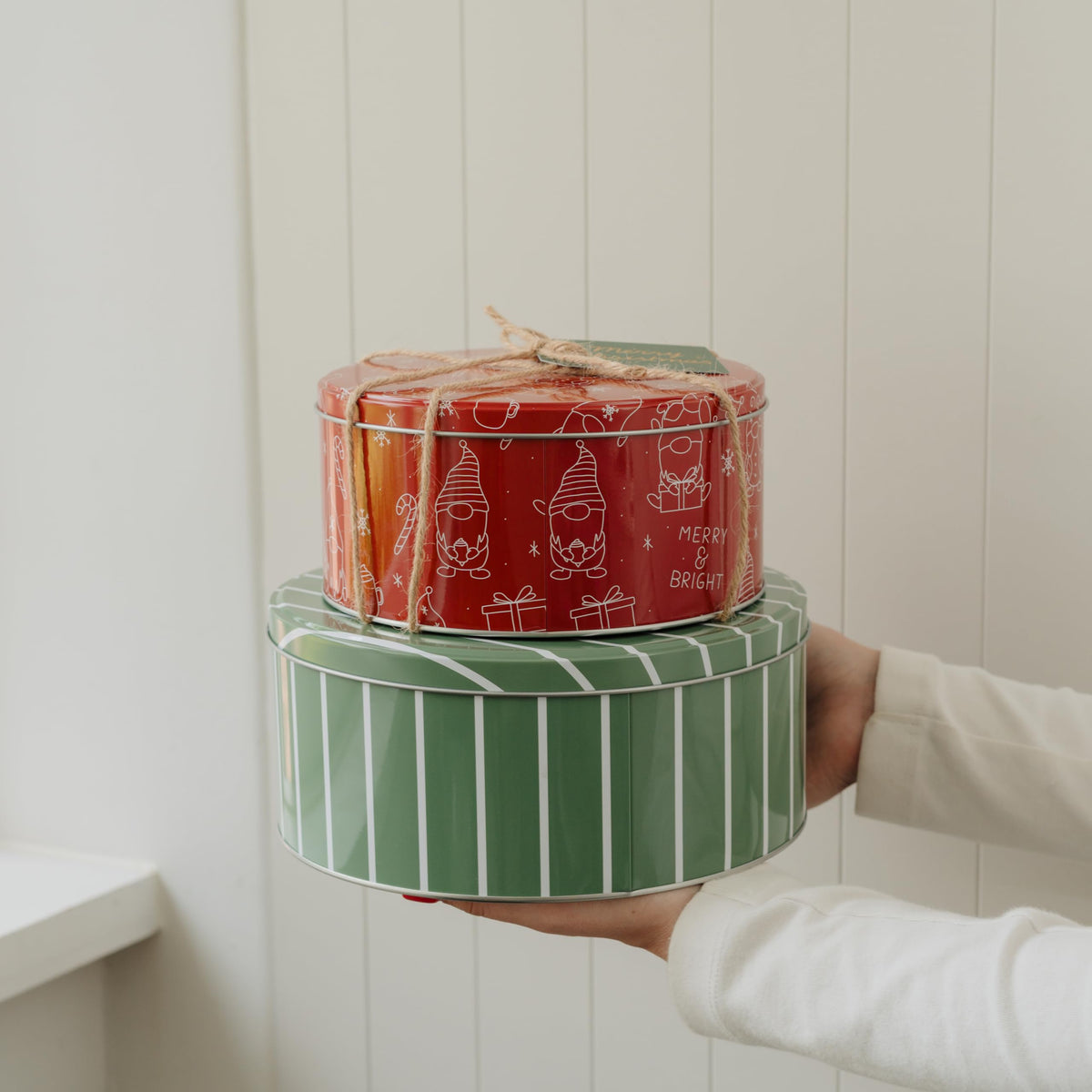 Beautiful Christmas Cookie Tins Set Of 3 - Cute Containers Are Perfect To Share Delicious Homemade Cookies, Candy Or Cupcakes With Friends & Family - Sturdy Boxes With Lids For Holiday Gift Giving