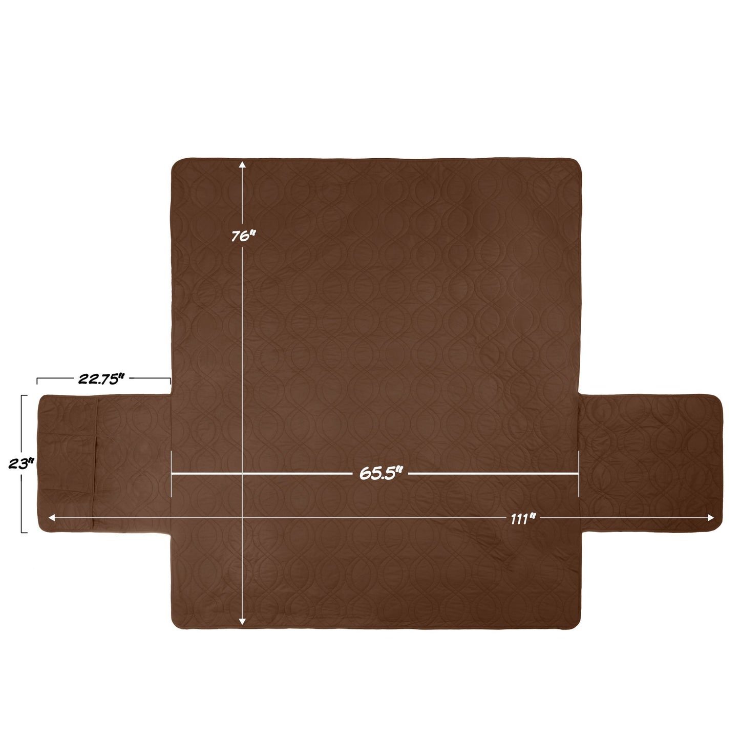 Couch Slipcover for Dogs and Cats - 100-Percent Waterproof and Washable - 3-Cushion Pet Sofa Furniture Cover with Non-Slip Straps by PETMAKER (Brown)