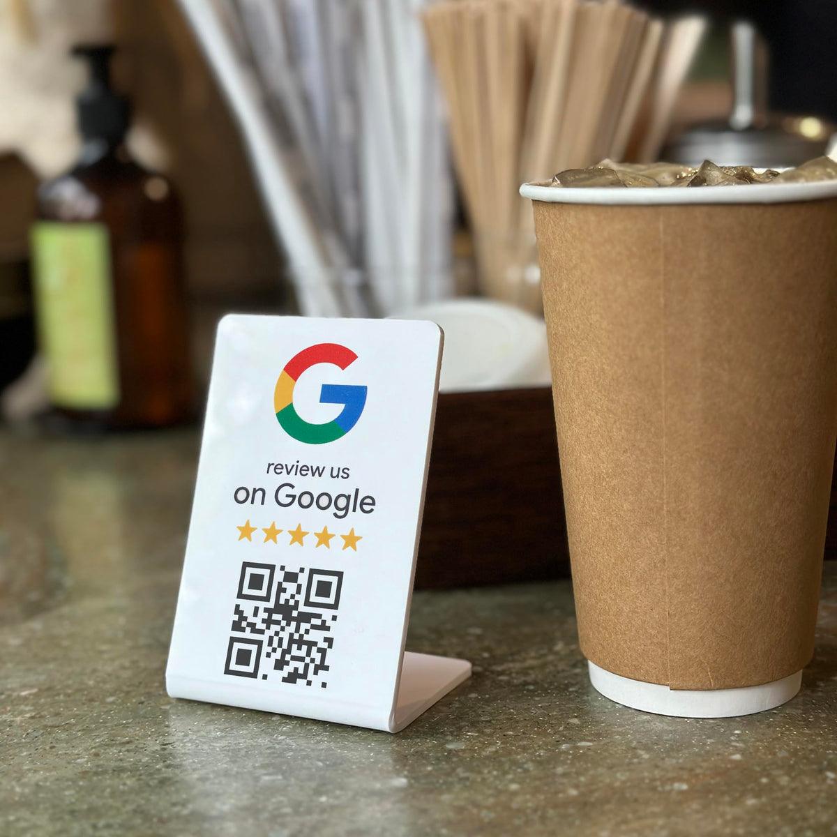 ProsperQR - Google Review Stand - NFC & QR Code, Easy Setup, For All Businesses (3-Pack)