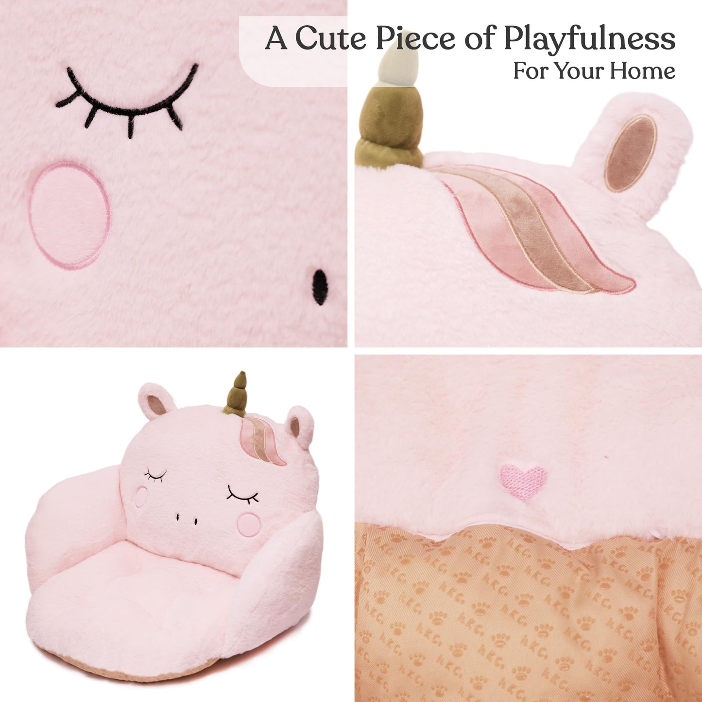 ninazy Unicorn Animal Cushion - Cute Pillows Chair Pillow - Pink Gaming Chair Cushion Cute - Seat Cushion for Office Chair - Sitting Pillows Car Seat Pillow Decor - Plush Pillows (Uni)